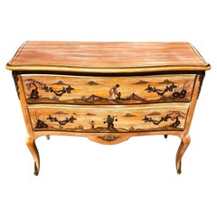 MUEBLES CENTURY Cómoda asiática Pam Bolick Pintada a mano y firmada