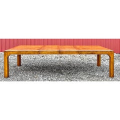 Century Furniture Rustic French Country Maple Parsons Dining Table Expandable