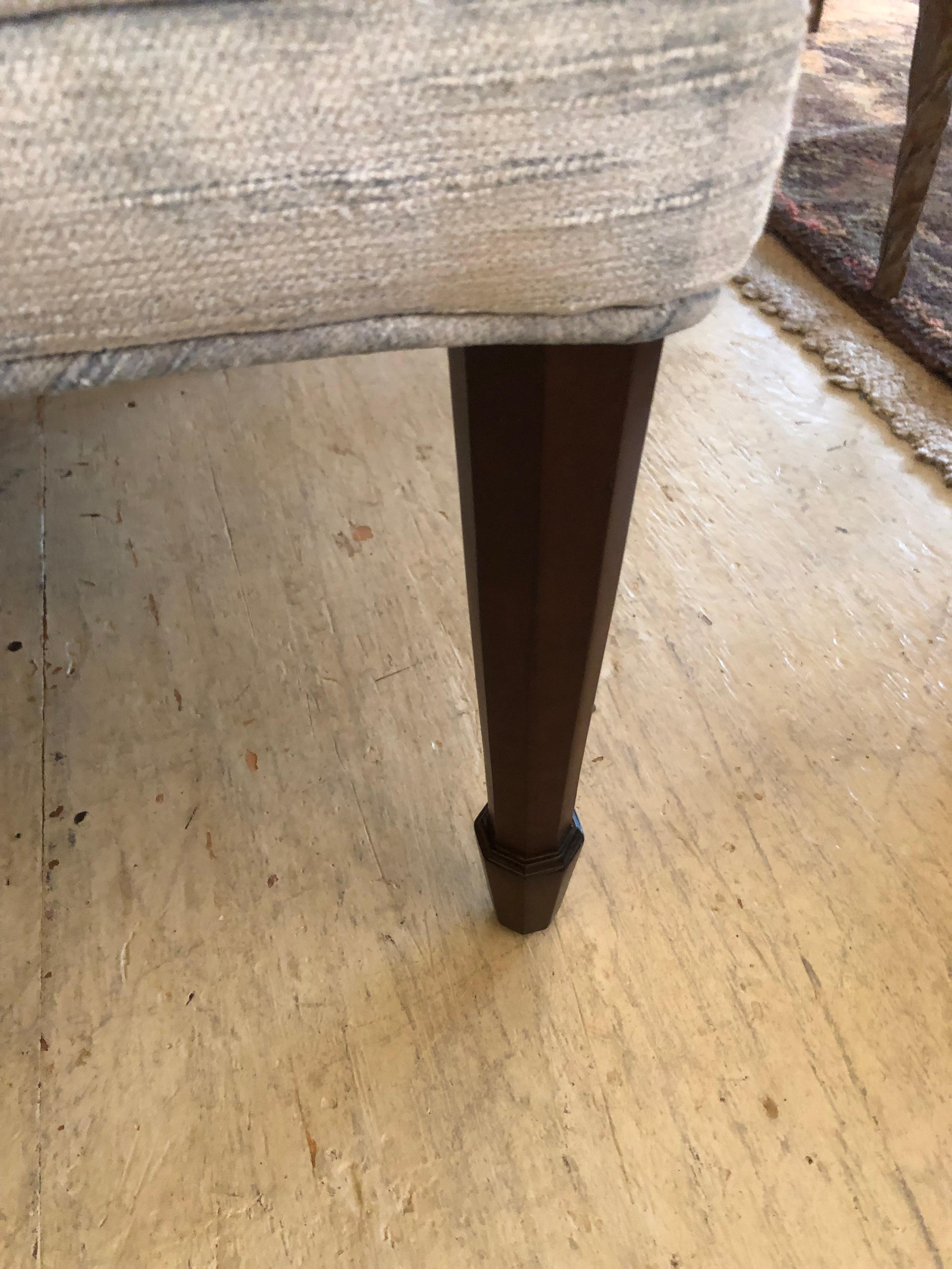 Fabric Century Furniture Santa Rosa Wingback Chair in Powder Blue Chenille For Sale