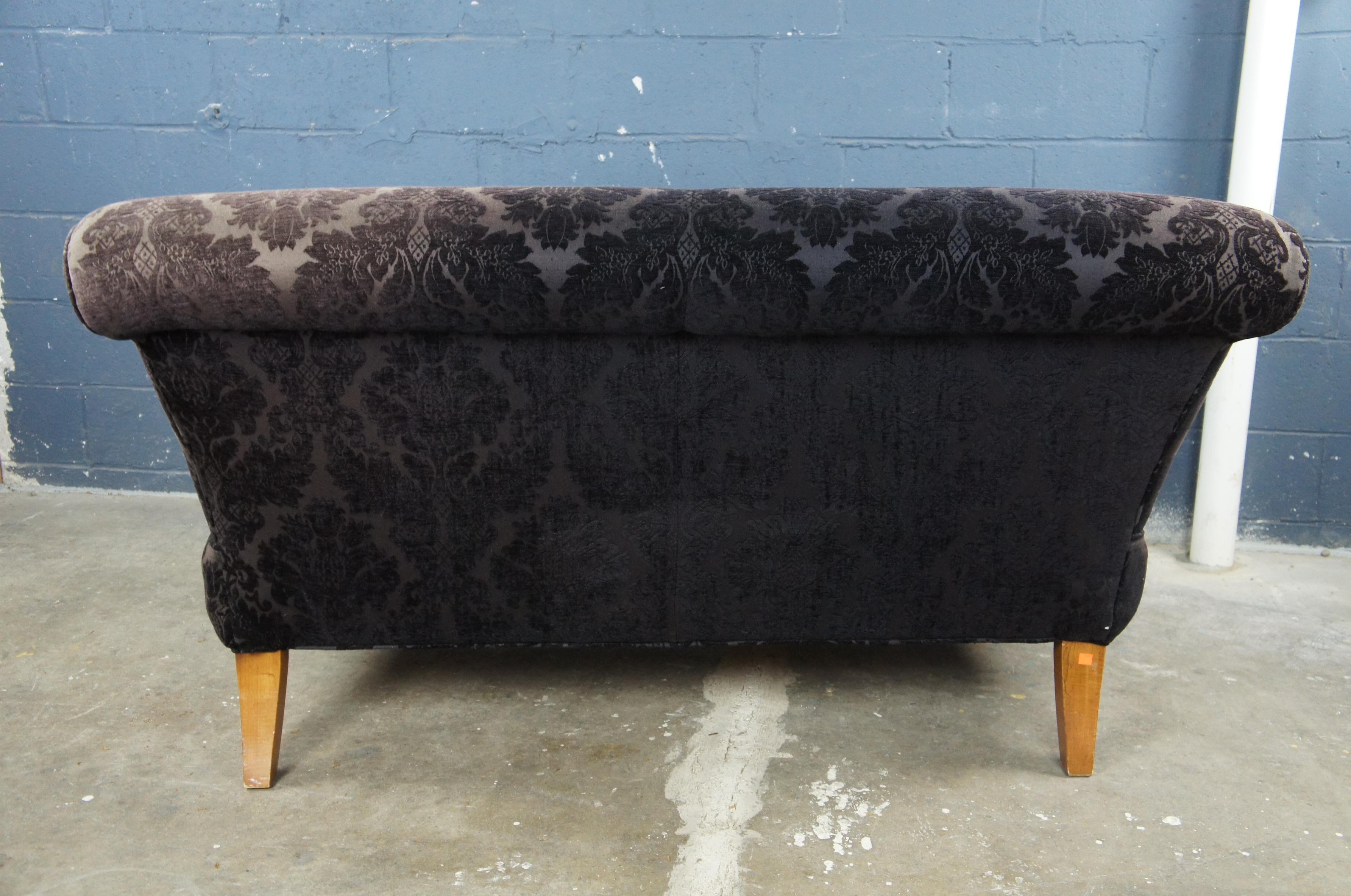 Century Furniture Signature Settee Französisch inspirierte schwarze geschwungene Loveseat Elkins im Angebot 3