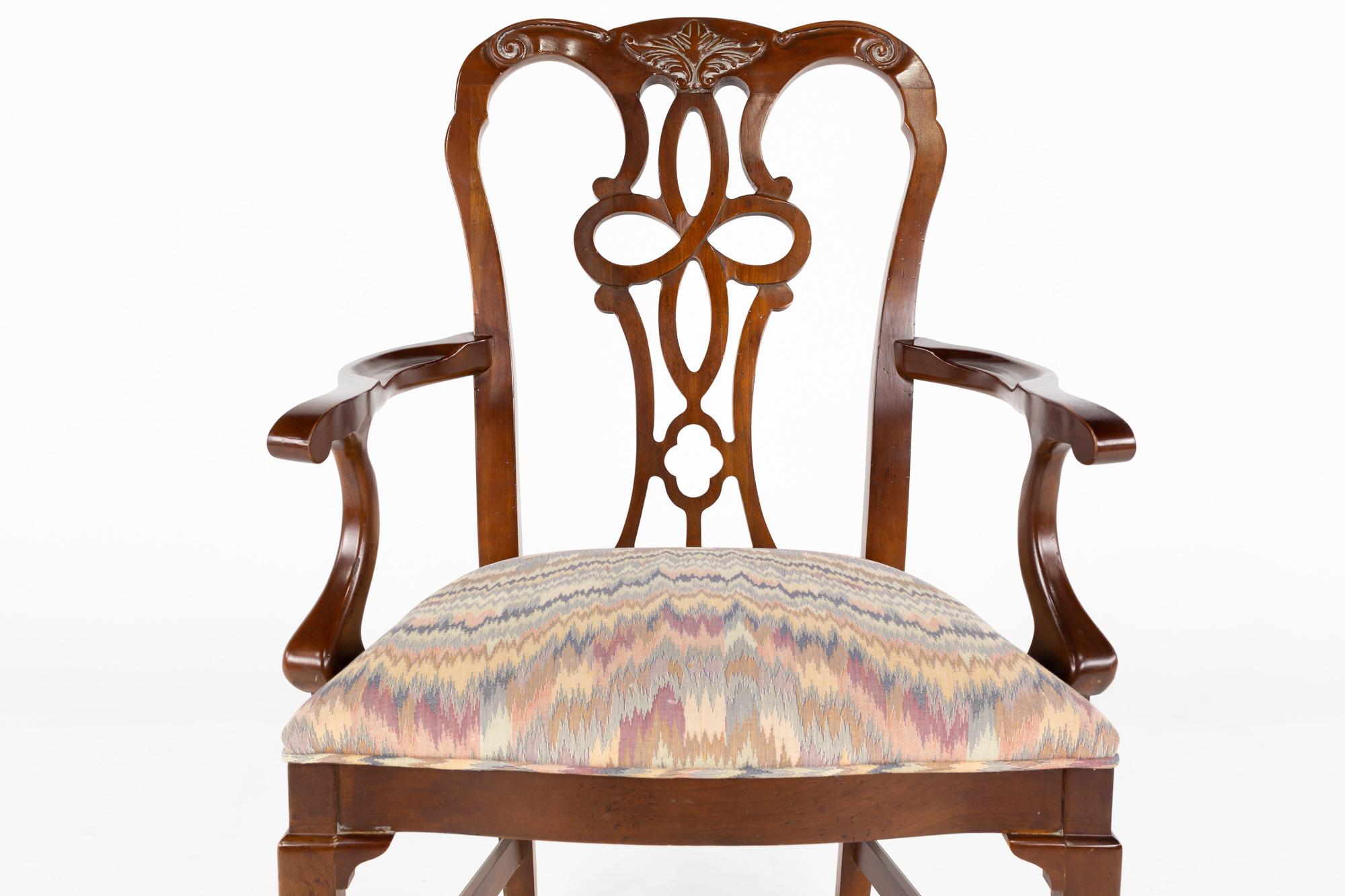Upholstery Century Furniture Traditional Dining Chairs, Set of 8 For Sale