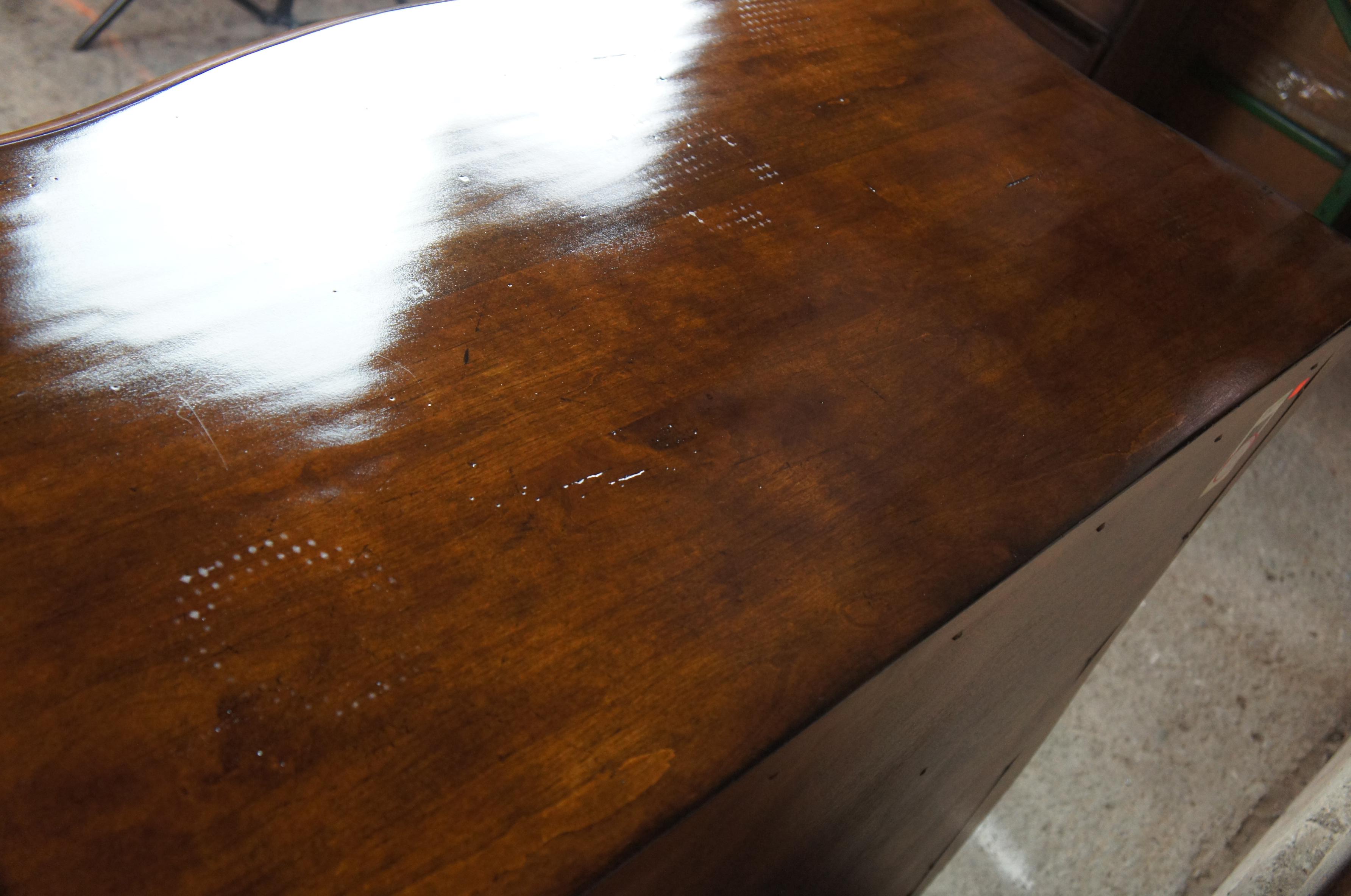 Century Furniture Walnut Bombe Drawer Chest 749-701 Serpentine Commode Dresser 4