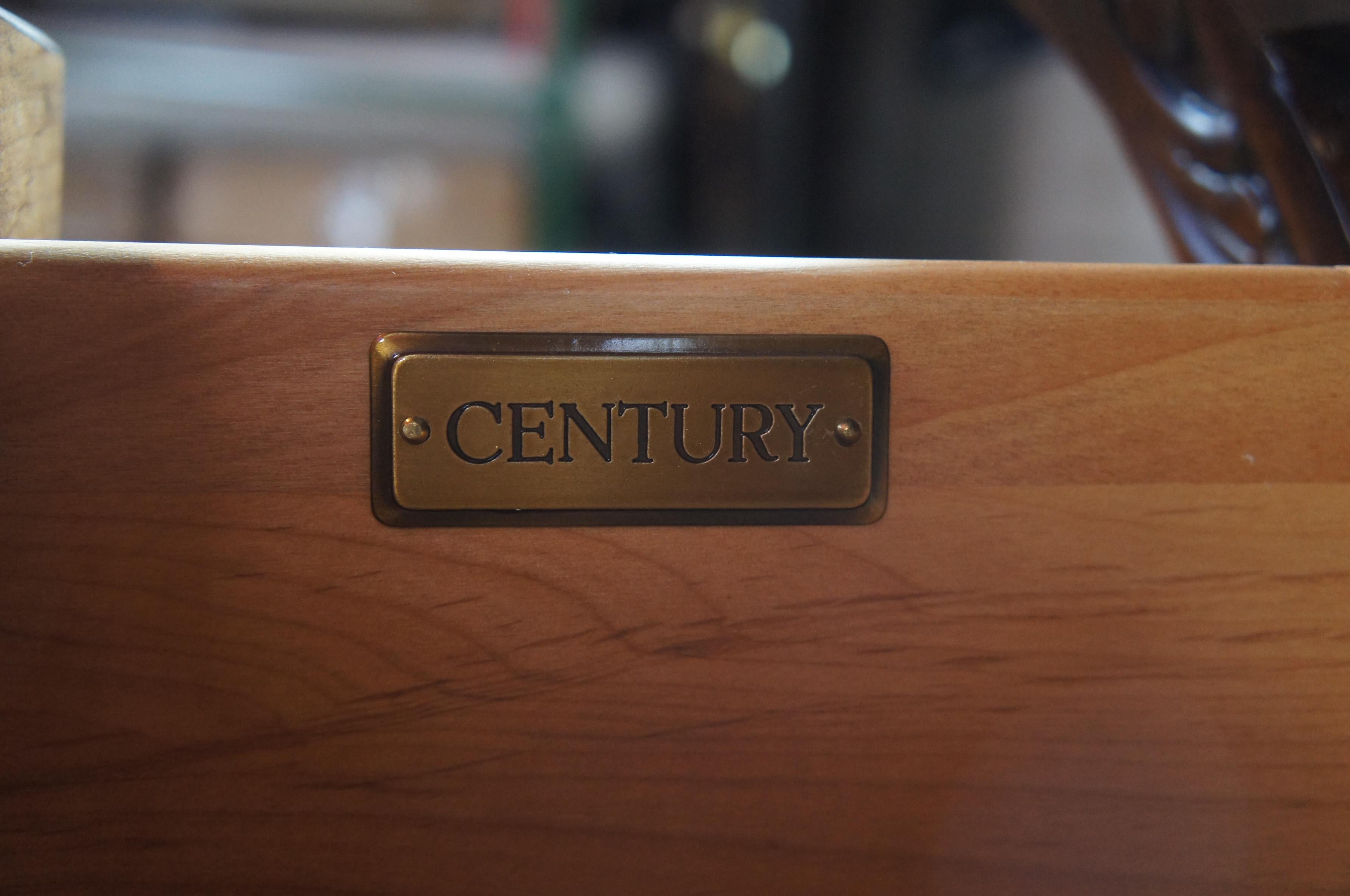 Century Furniture Walnut Bombe Drawer Chest 749-701 Serpentine Commode Dresser 2