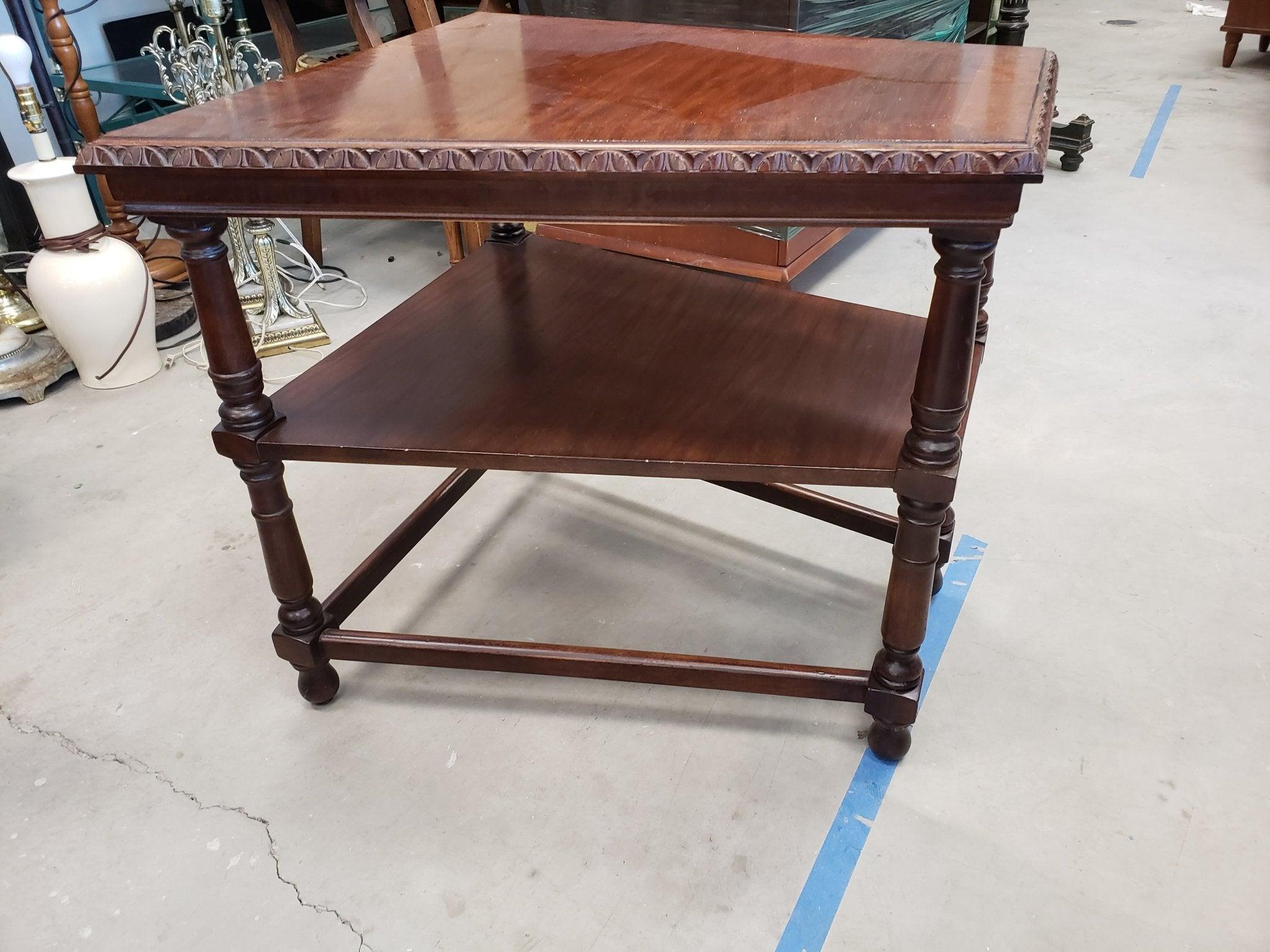 British Colonial Century Furniture Wedge Side Table For Sale
