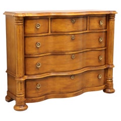 CENTURY Golden Mahogany Oversized Transitional Serpentine Dressing Chest - A