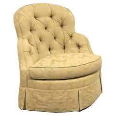 CENTURY Hollywood Regency Style Button Tufted Corner Chair
