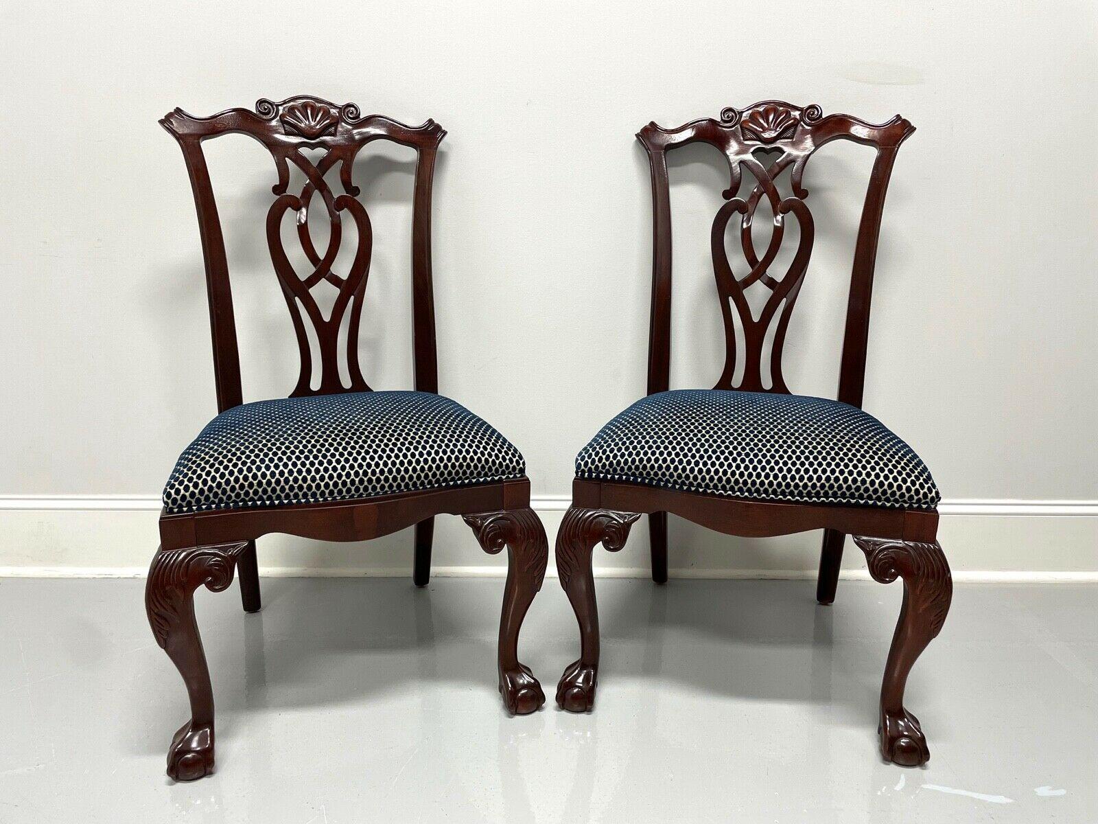 CENTURY Mahogany Chippendale Ball in Claw Dining Side Chairs - Pair 5