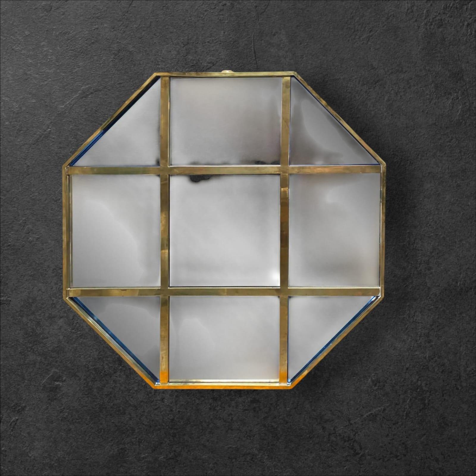 Moderne Century Modern Octagonal Wall Mirror en vente