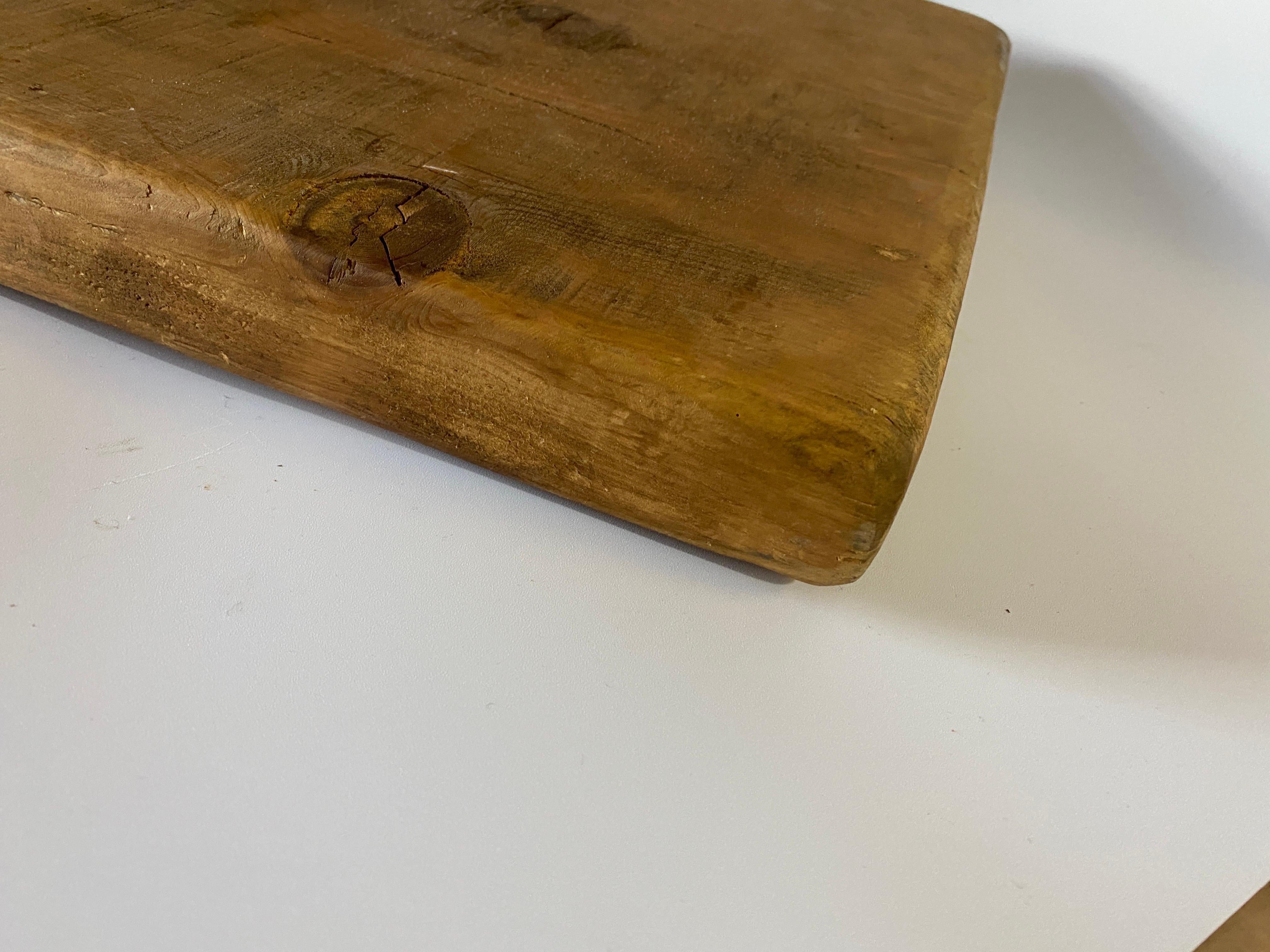 Patinated Century, Wooden Chopping or Cutting Board, Old Patina, Brown Color, French 19th 