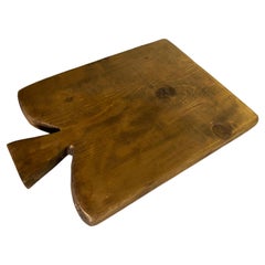 Used Century, Wooden Chopping or Cutting Board, Old Patina, Brown Color, French 19th 