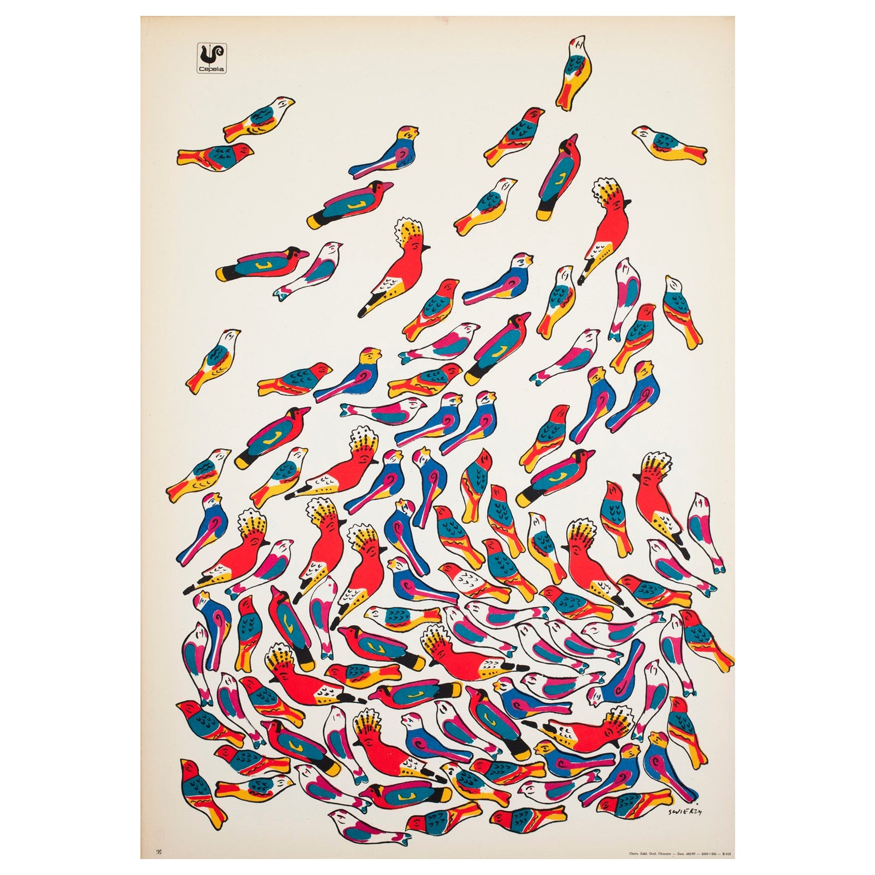 Cepelia 1967 Polnisches Volkskunst-Ausstellungsplakat, Waldemar Swierzy im Angebot