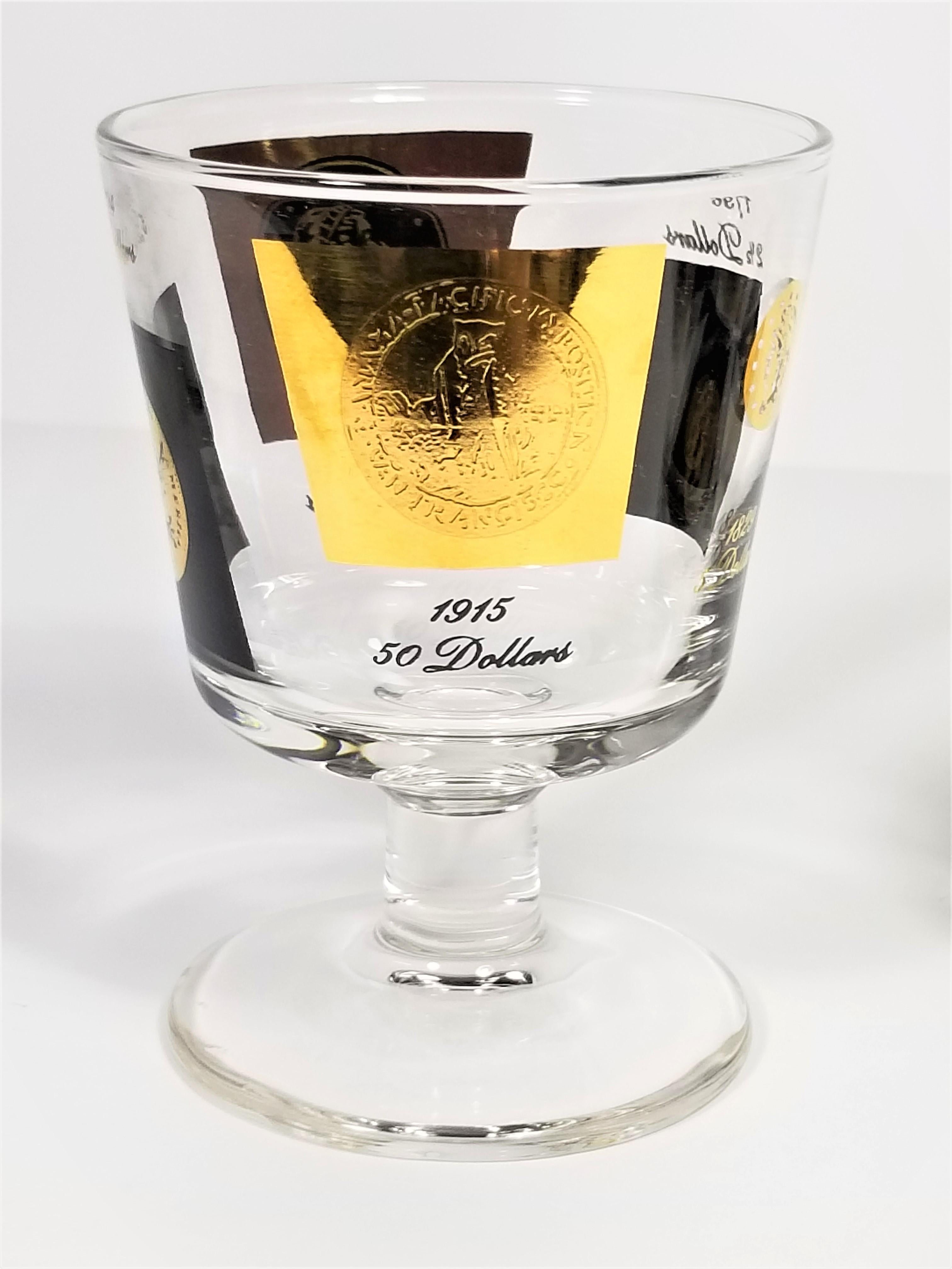 Cera 22-Karat 1960s Midcentury Cocktail Glassware Barware 6