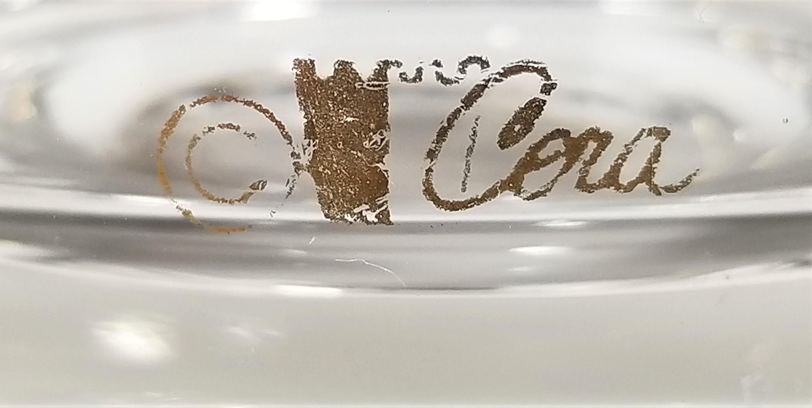 Cera 22k Gold Glassware Barware 1960s Mid-Century Set of 8 For Sale 12