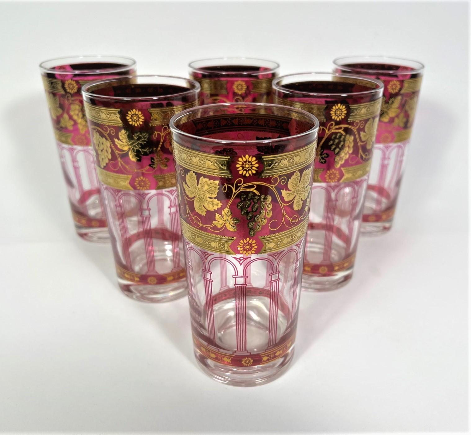 Cera 22K Gold Glassware Barware Mid Century 7