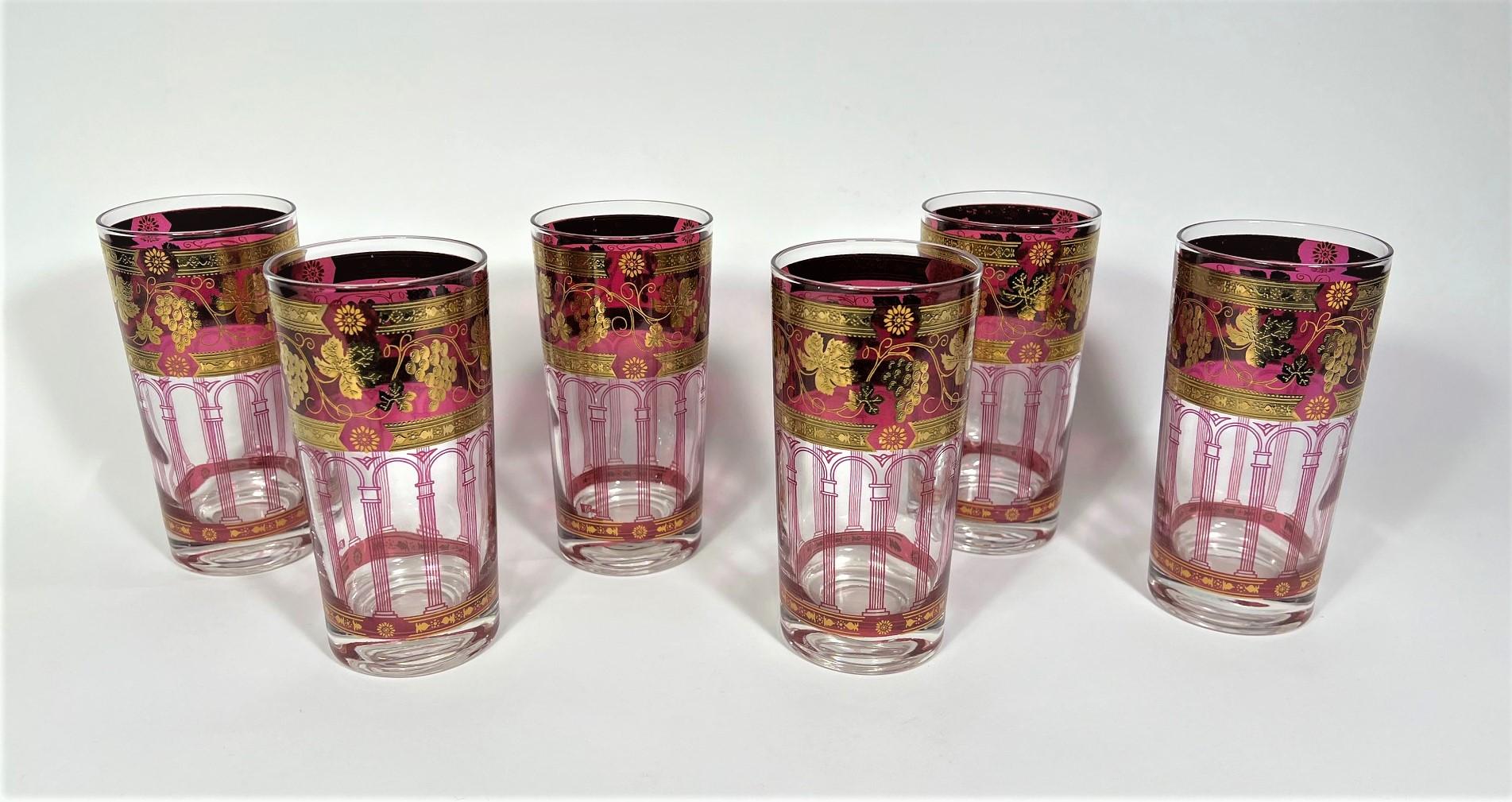 Cera 22K Gold Glassware Barware Mid Century 1