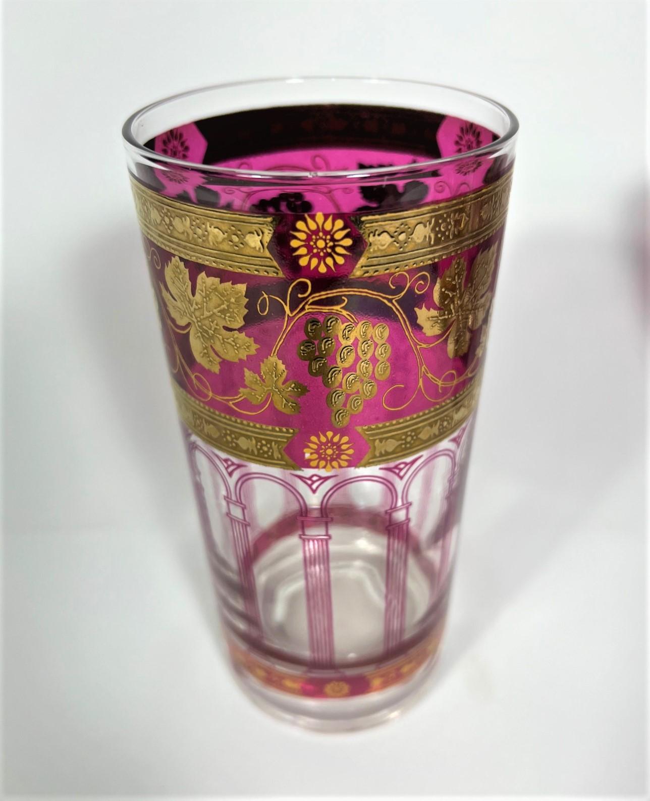 Cera 22K Gold Glassware Barware Mid Century 3