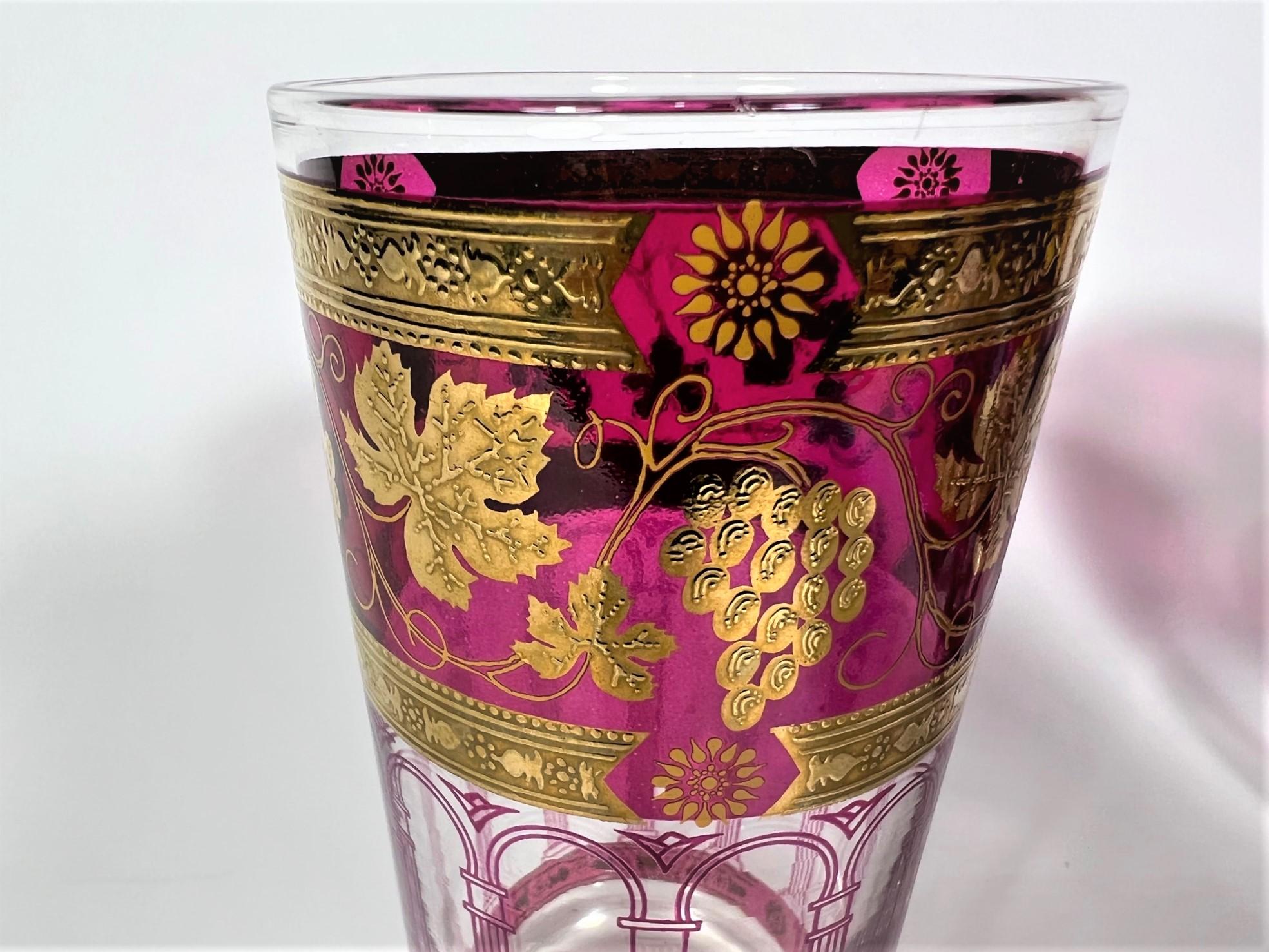 Cera 22K Gold Glassware Barware Mid Century 5
