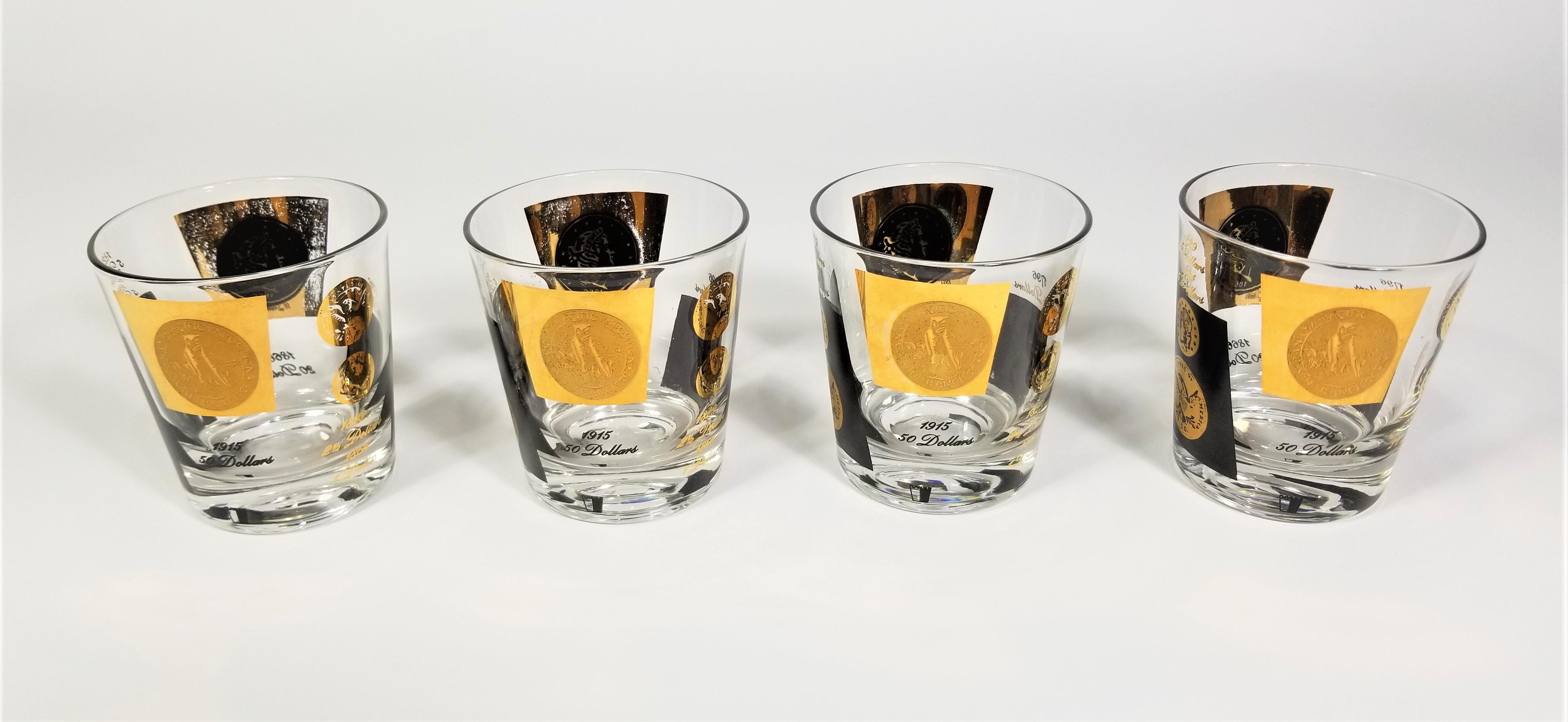 Cristalería Cera 22K Rocks Barware 1960s Mid Century en venta 4