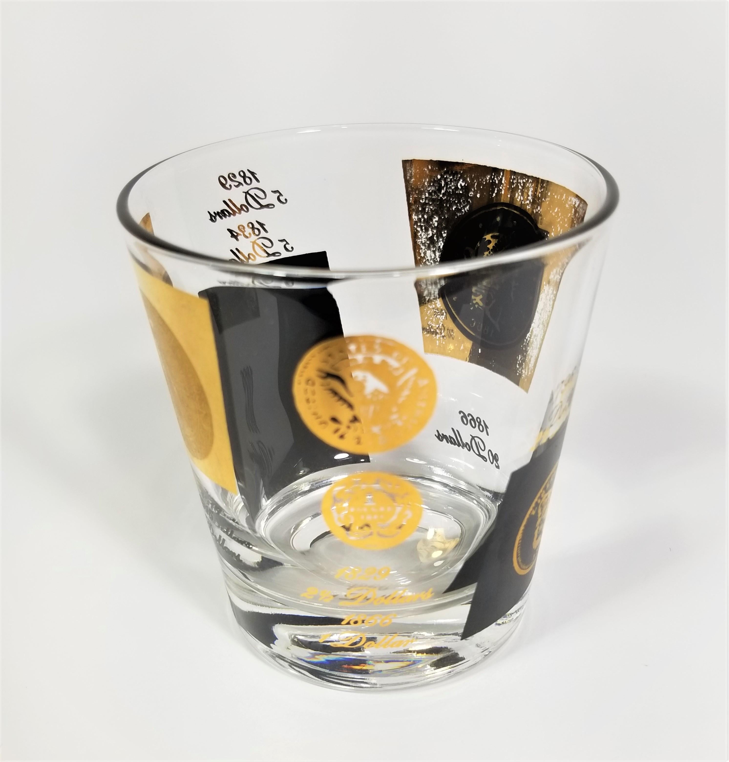 Cristalería Cera 22K Rocks Barware 1960s Mid Century en venta 6