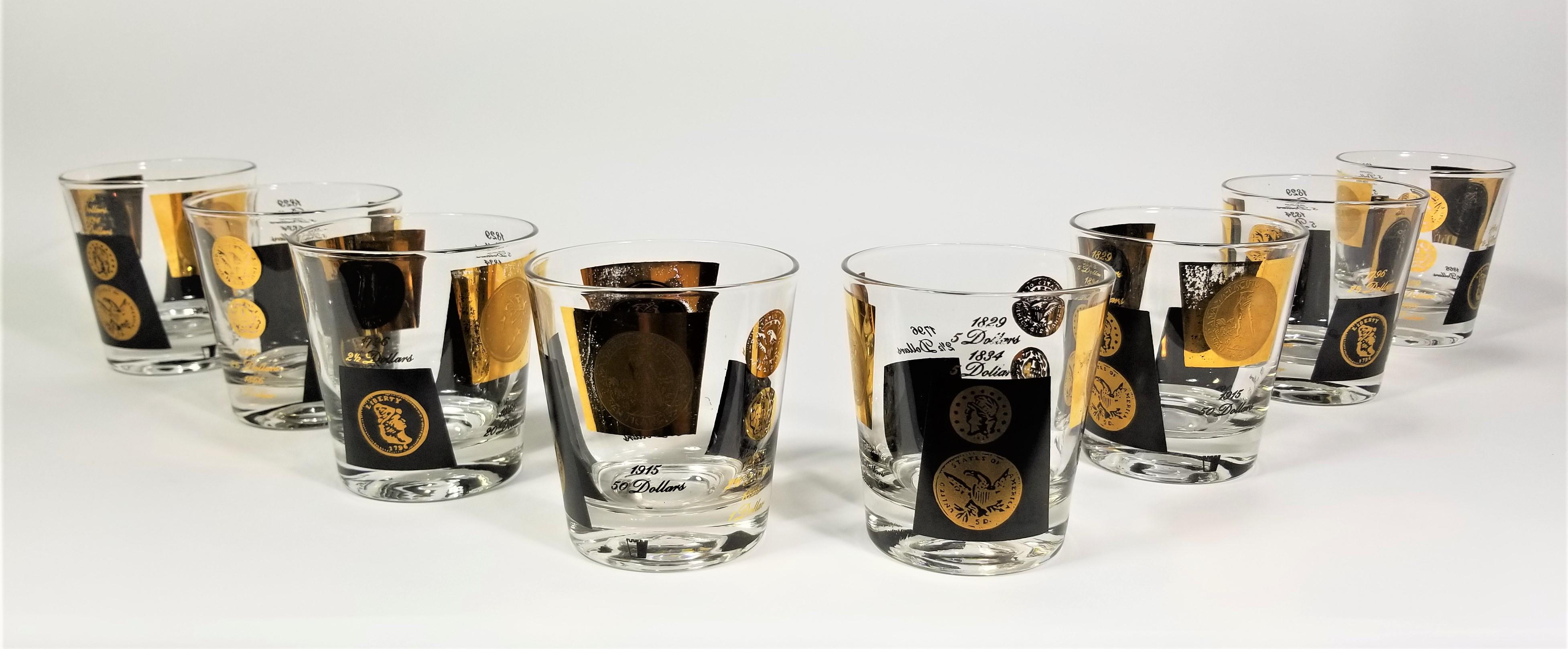 Cristalería Cera 22K Rocks Barware 1960s Mid Century siglo XX en venta