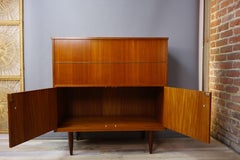 Ceraùic and Wooden Teak Bar Cabinet from the 1960s