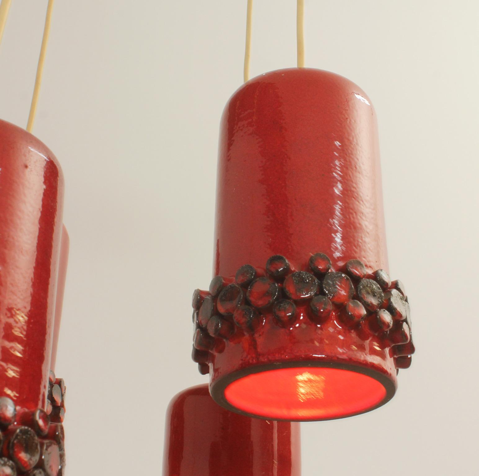 Ceralux Cascading Lamp by Hans Welling for Ceramano, Germany, 1960's For Sale 4