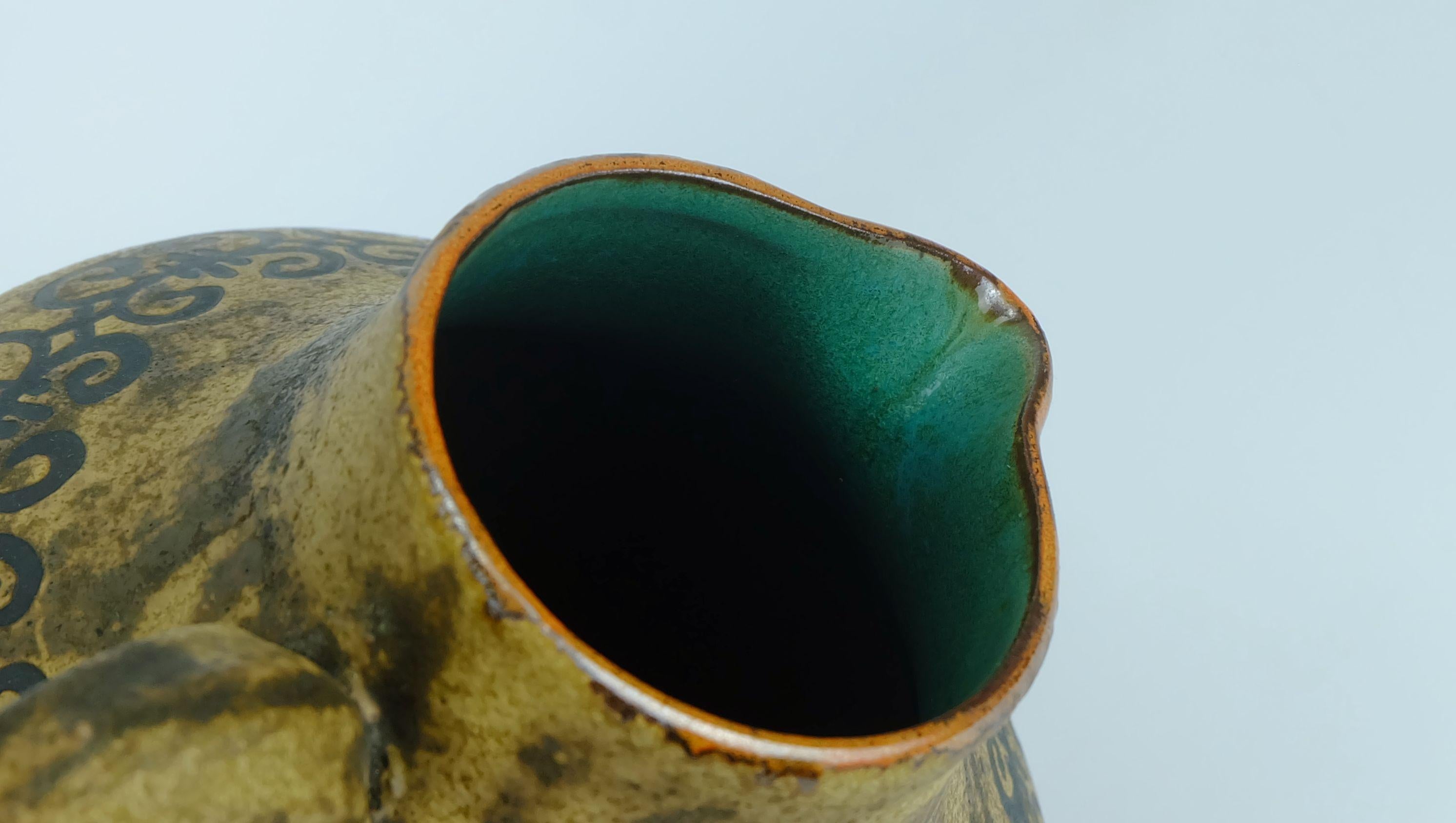 Ceramano VASO decor etrusca hanns welling metà secolo 1950 anni 60 In condizioni buone in vendita a Mannheim, DE