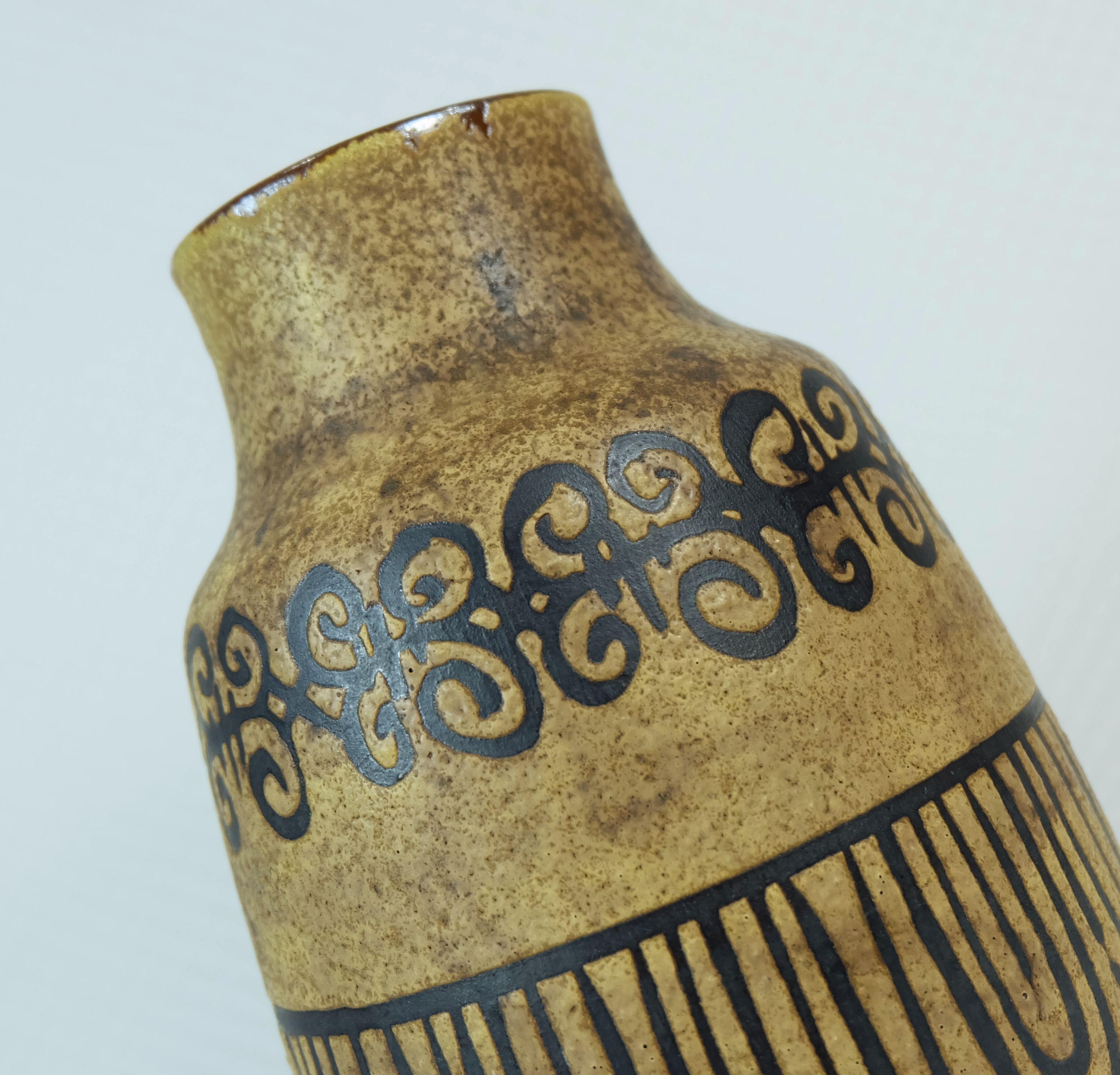 Milieu du XXe siècle Ceramano VASE decor etrusca hanns welling west german mid century ceramic en vente