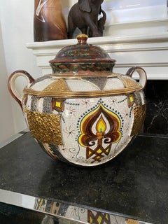 Vasija decorativa con tapa Ceramher "Colección Alhambra", Valencia, España