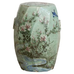Tabouret de jardin chinois en céramique du 19ème siècle