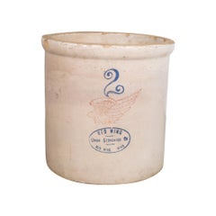 Ceramic 2 Gallon Crock by Red Wing Union Stoneware Company, circa 1915-1930