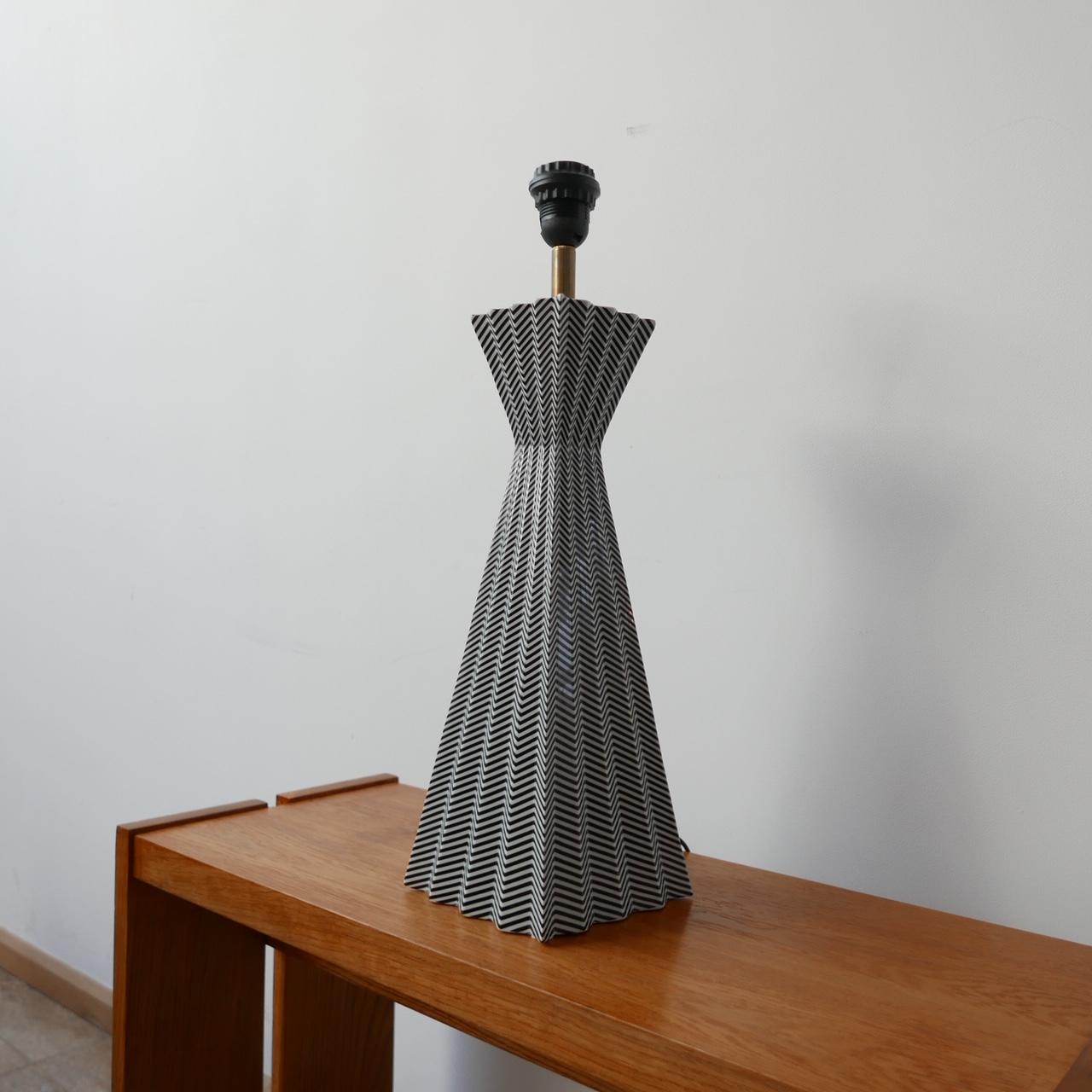 Ceramic 20th Century French Geometric Table Lamp by Fabienne Jouvin Paris In Good Condition In London, GB