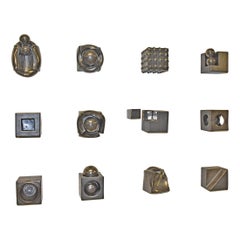 Ceramic 3D Cube Abstract Modern Wall Art Sculpture 13 Pieces