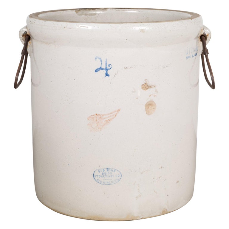 Ceramic 4 Gallon Crock by Red Wing Union Stoneware Company circa 1915