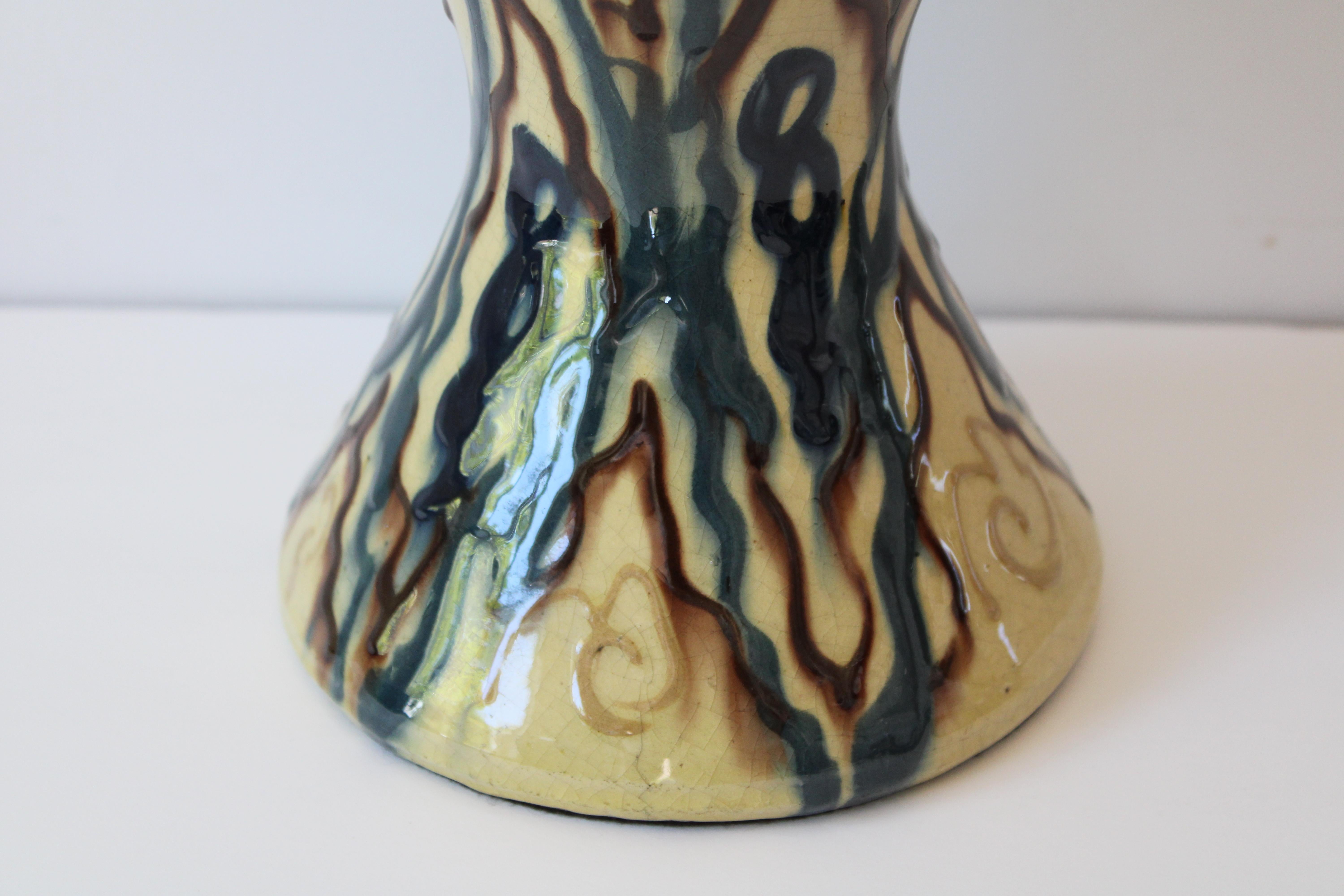 Ceramic Abstract Lamp In Good Condition For Sale In Palm Springs, CA