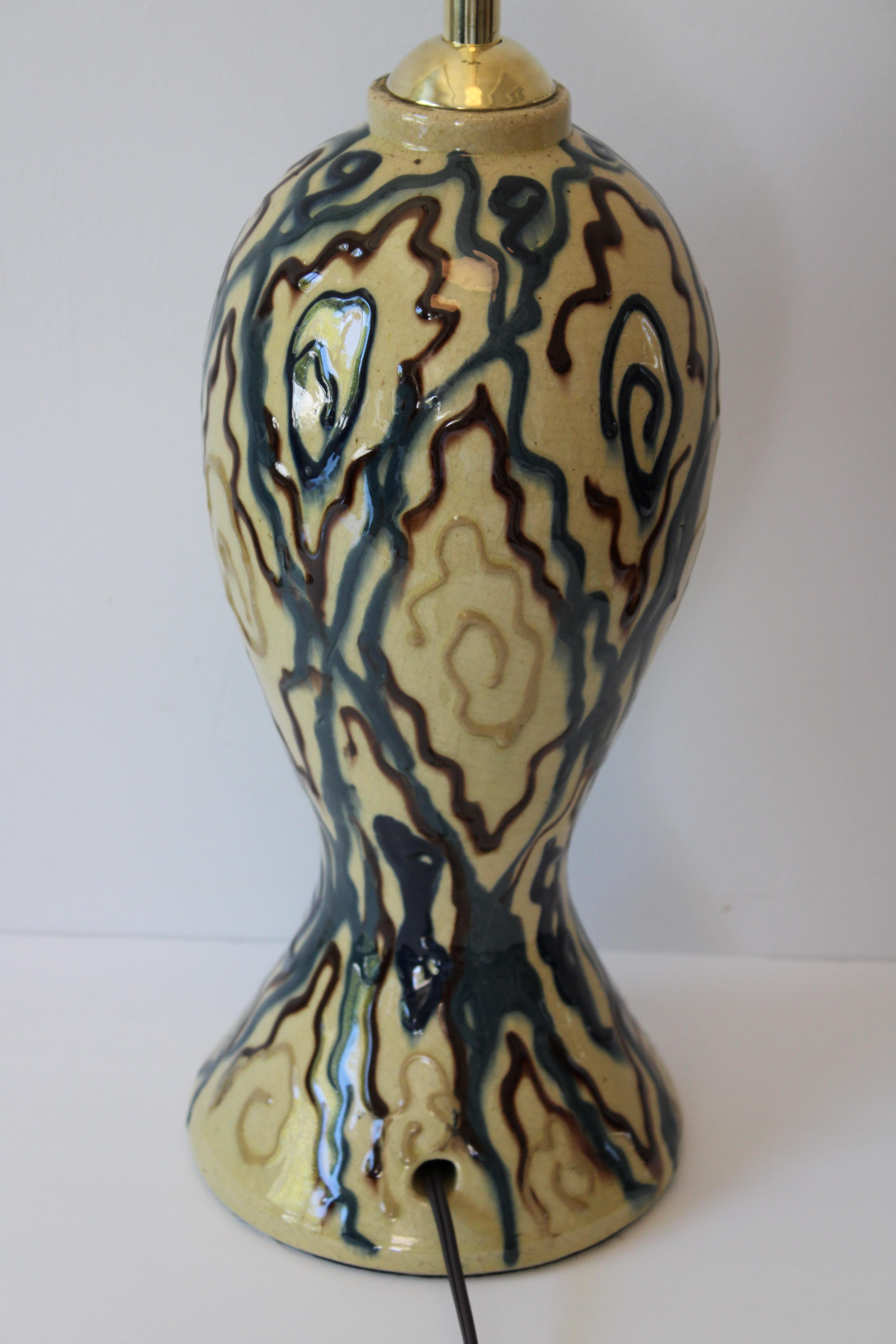 Ceramic Abstract Lamp For Sale 1