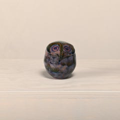 Ceramic abstract Owl in Art Deco style, France 1970s