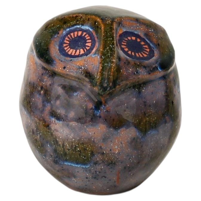 Ceramic abstract Owl in Art Deco style, France 1970s