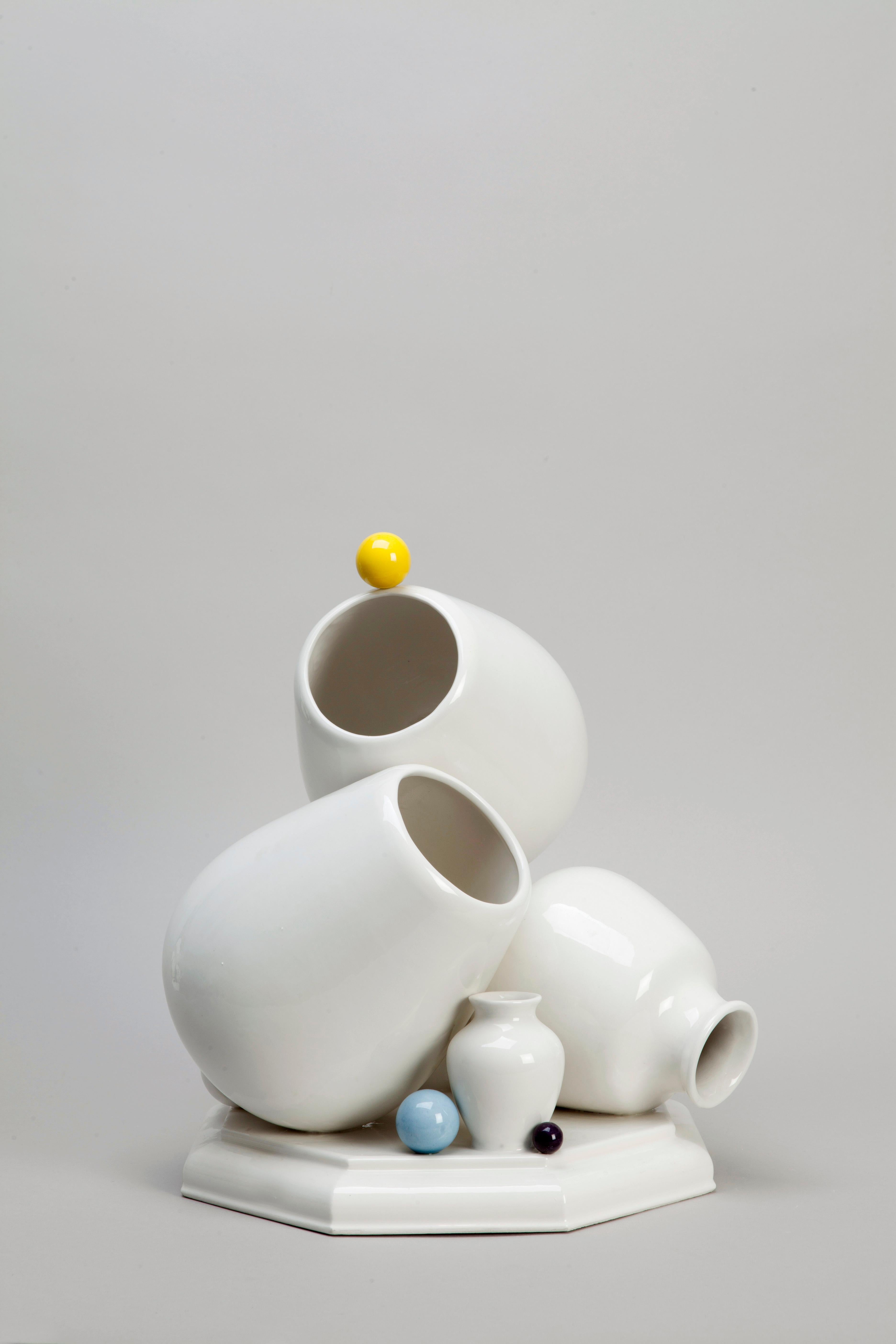 Untitled, 2020, glazed earthenware, approx: H 16 x 15 x 15cm

Andrea Salvatori (Italy, 1975) is an internationally renowned visual artist working with the ceramic medium to realize often ironic and witty sculptures, sometimes involving a diverse