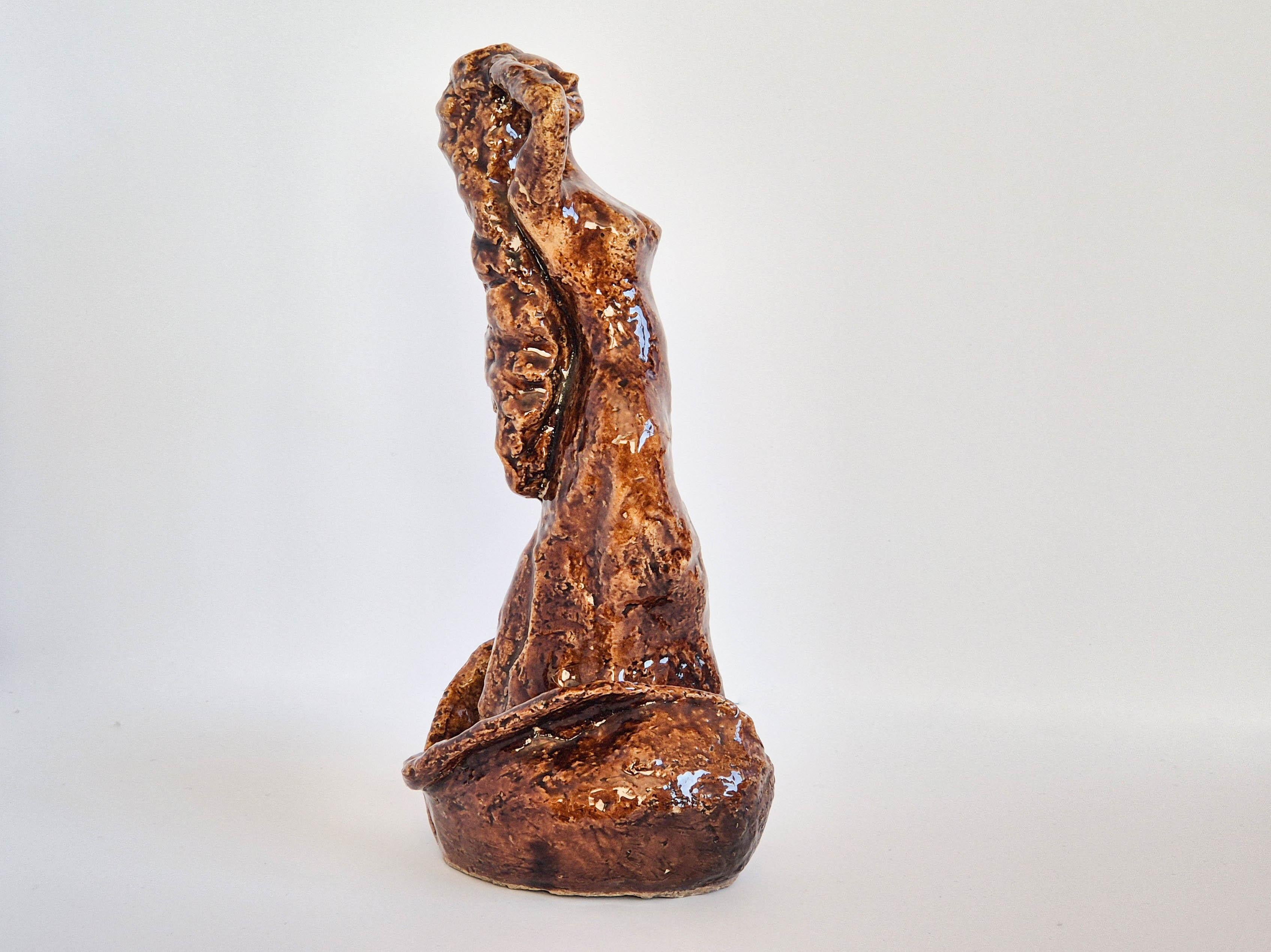 Escultura Abstracta de Cerámica Vintage Mujer - Artesanal en Bueno estado para la venta en Radomsko, Województwo łódzkie