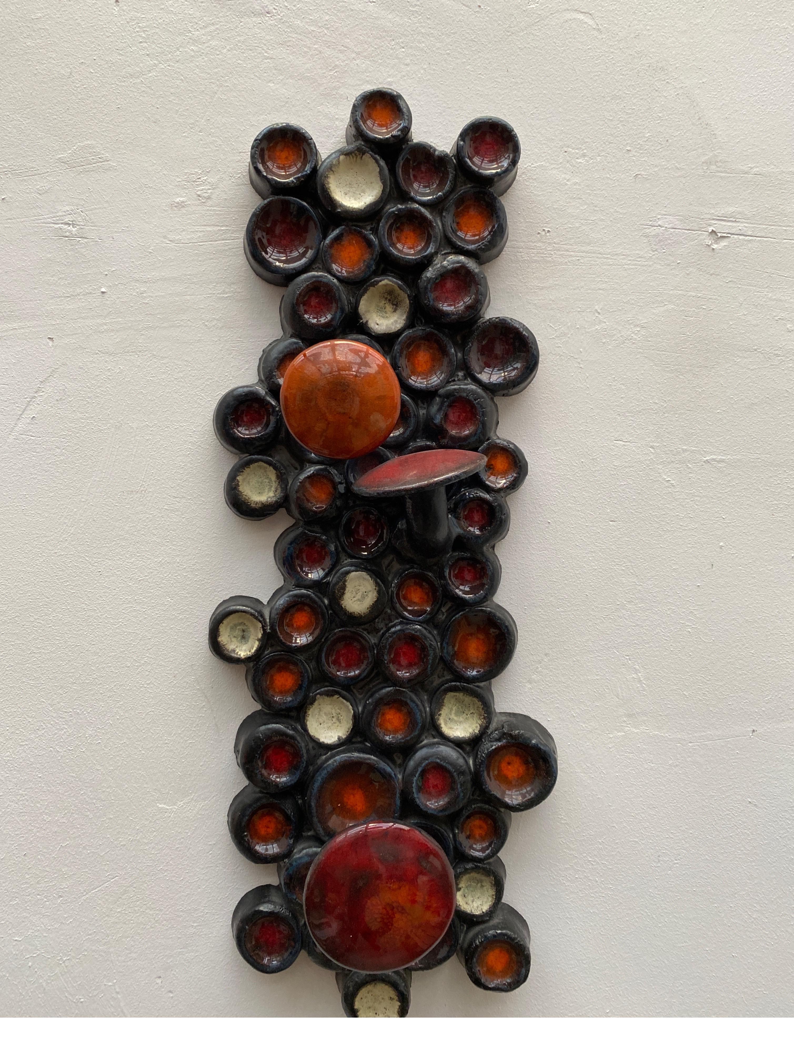 Scultura astratta da parete in ceramica Perignem, Belgio in vendita 3