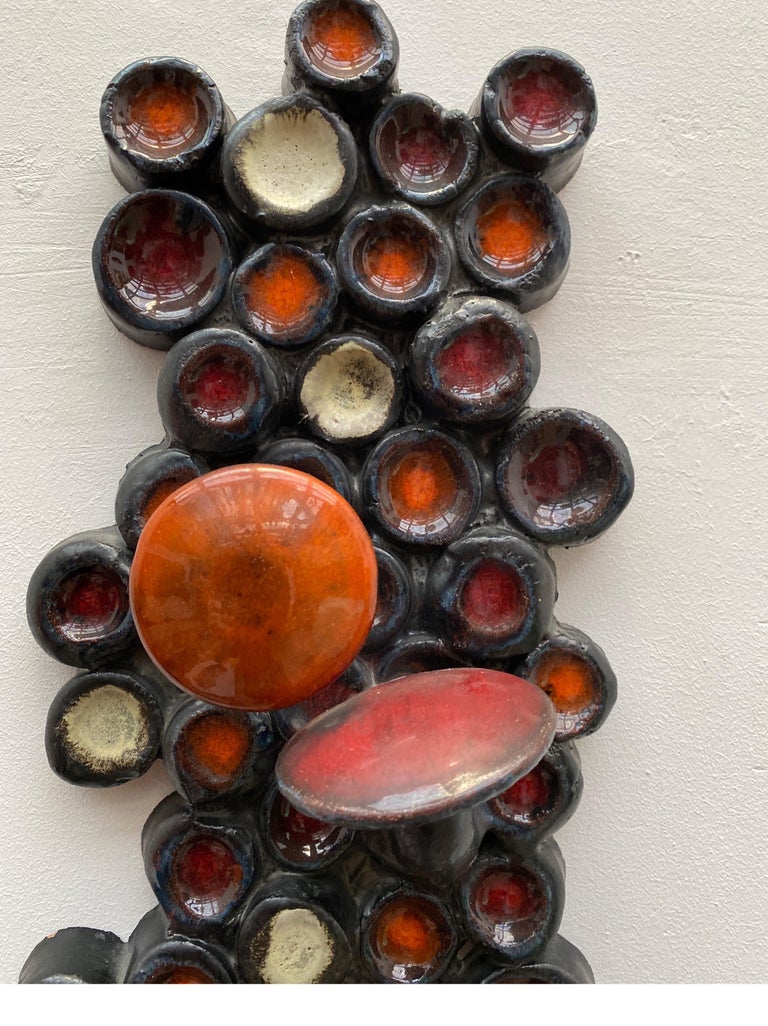 Ceramic Abstract Wall Sculpture Perignem, Belgium In Good Condition For Sale In Antwerp, BE