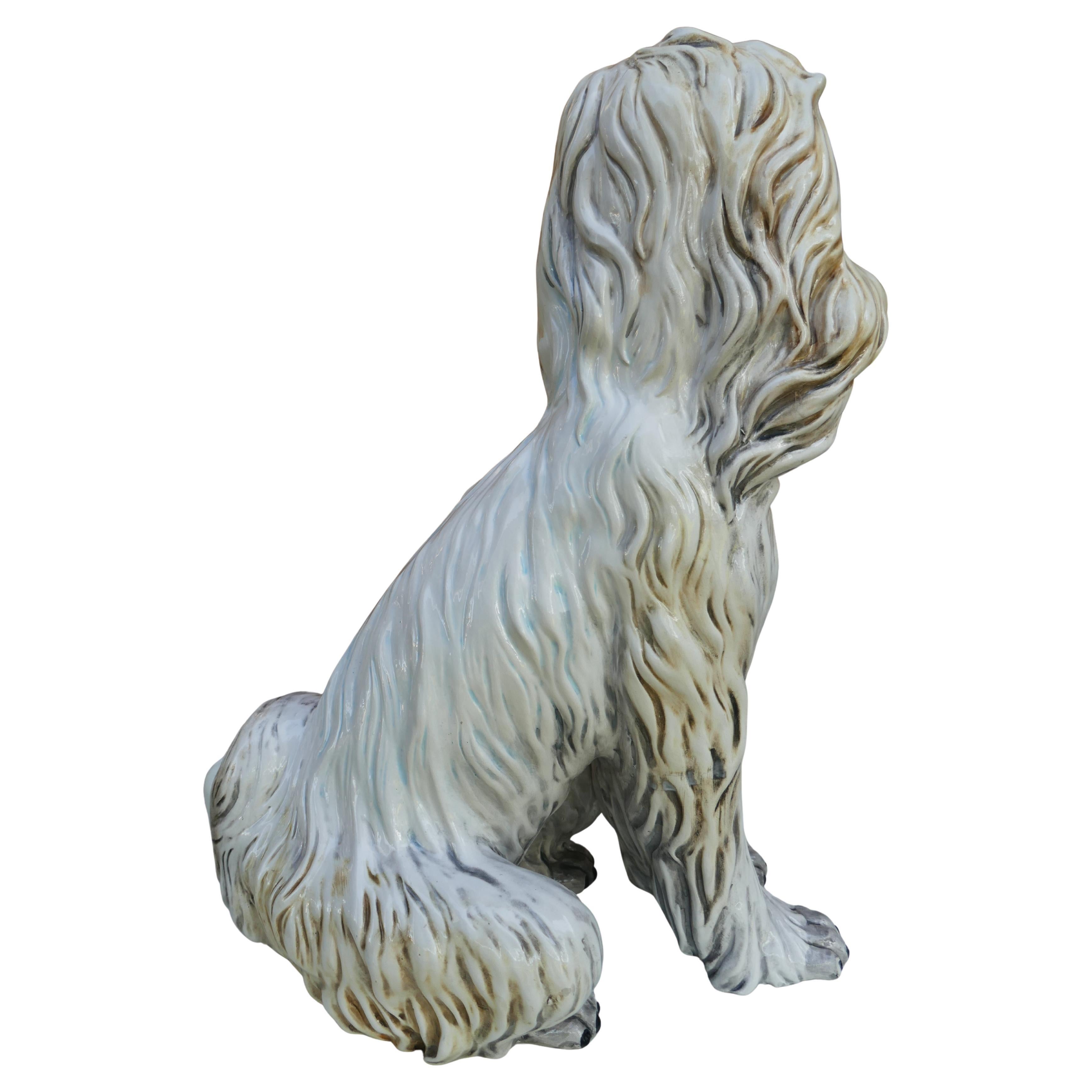 Ceramic Afghan Hound - Greyhound. en Bueno estado para la venta en Lugo, IT