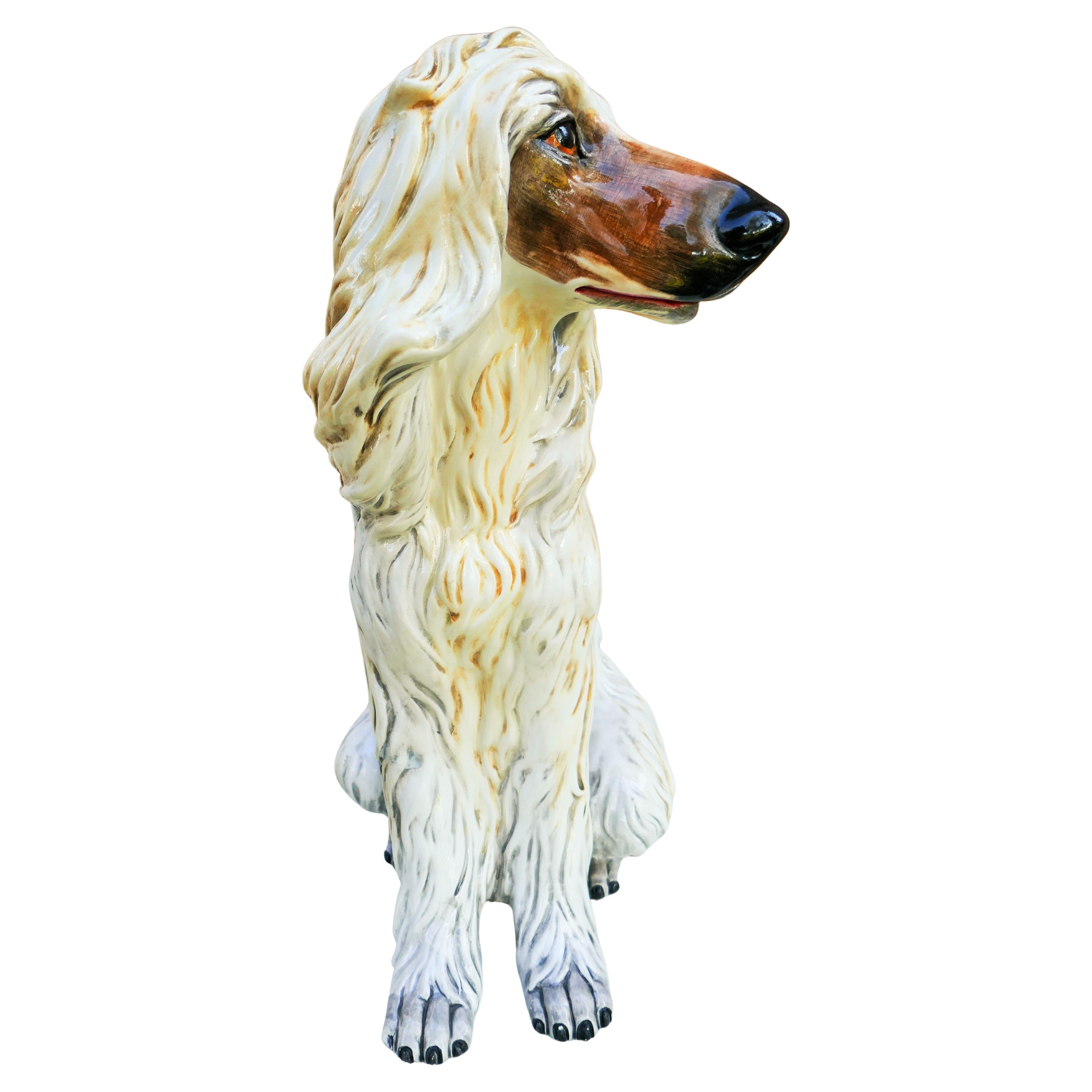 Ceramic Afghan Hound - Greyhound. en venta