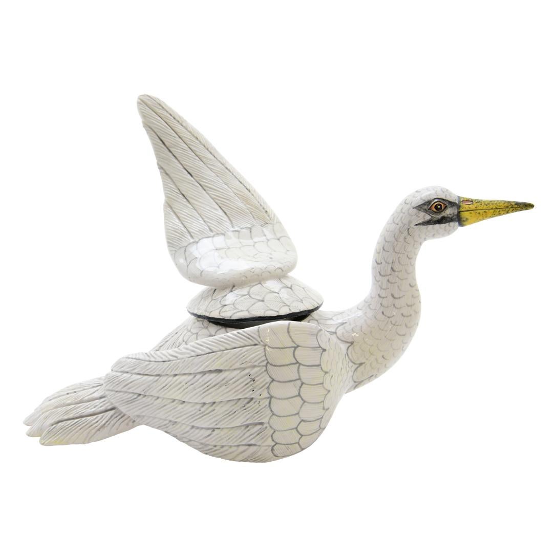 South African Ceramic  African Bird Jewelry  Box  , hand made in South Africa For Sale