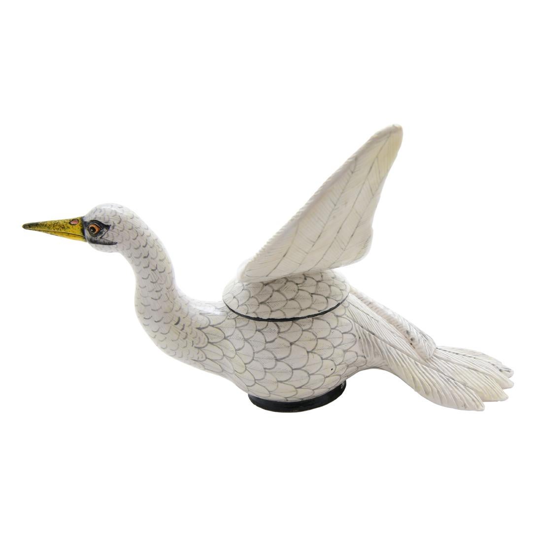 Ceramic  African Bird Jewelry  Box  , hand made in South Africa In Excellent Condition For Sale In North Miami, FL