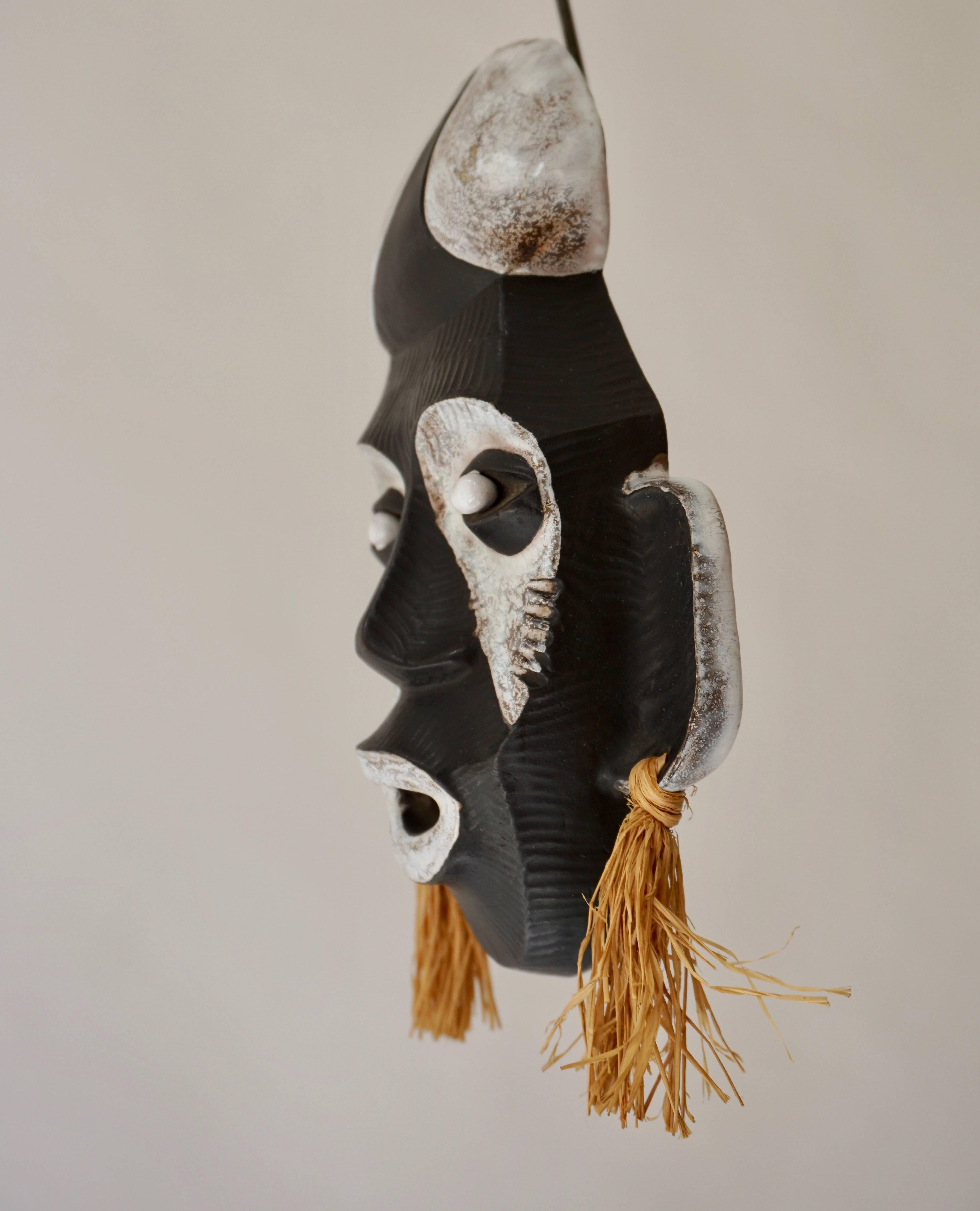 Mid-Century Modern Ceramic African Mask by Anzengruber