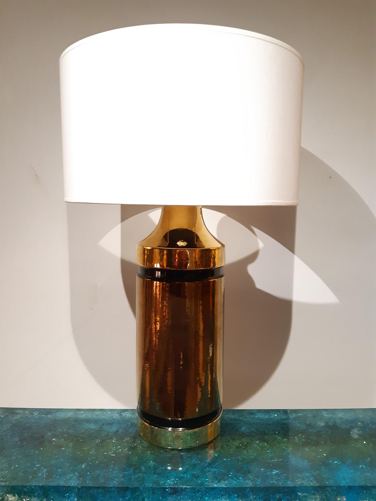 Italian Ceramic Aldo Londi Table Lamp Bitossi, Italy, 1960