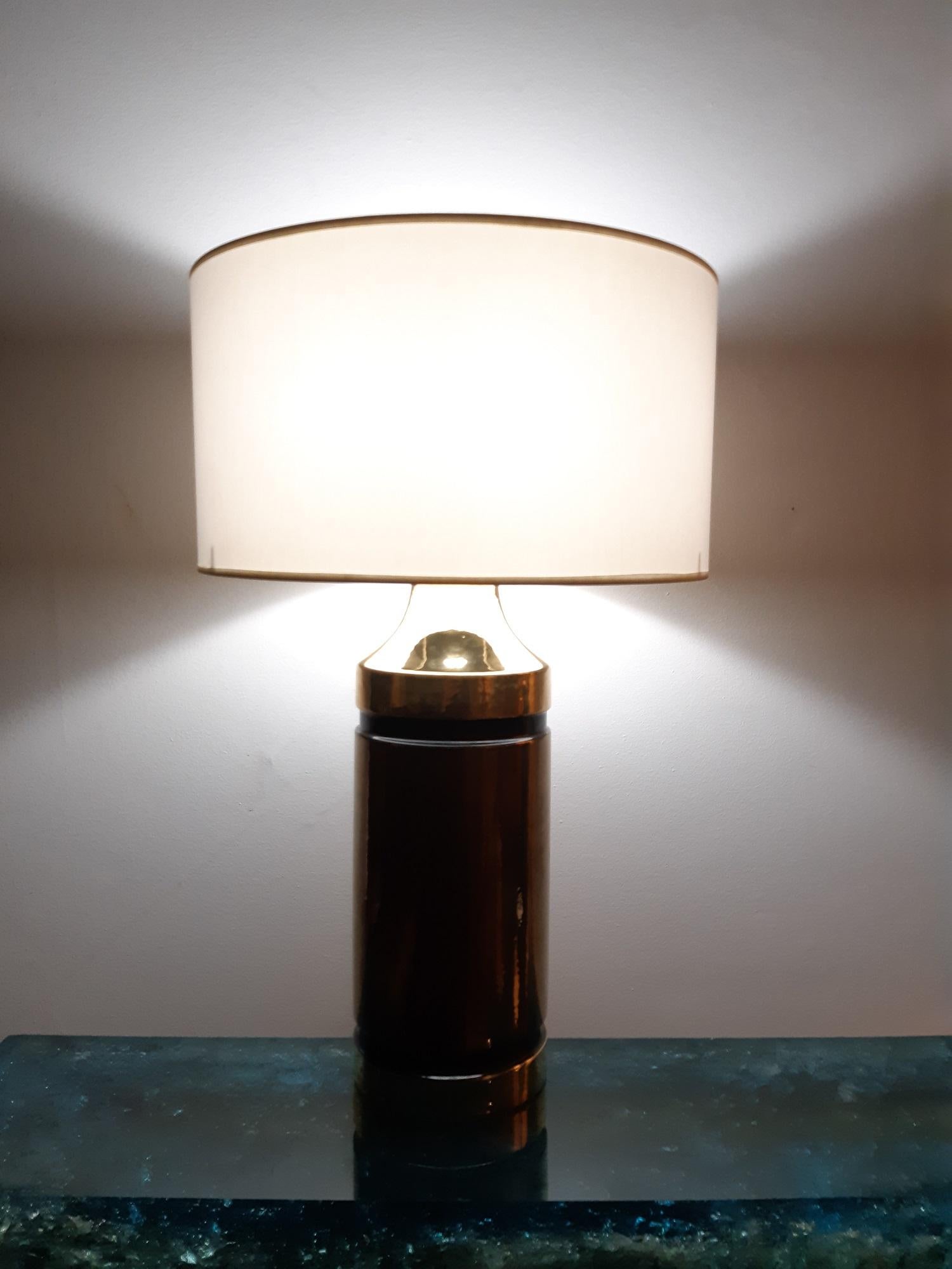 Glazed Ceramic Aldo Londi Table Lamp Bitossi, Italy, 1960