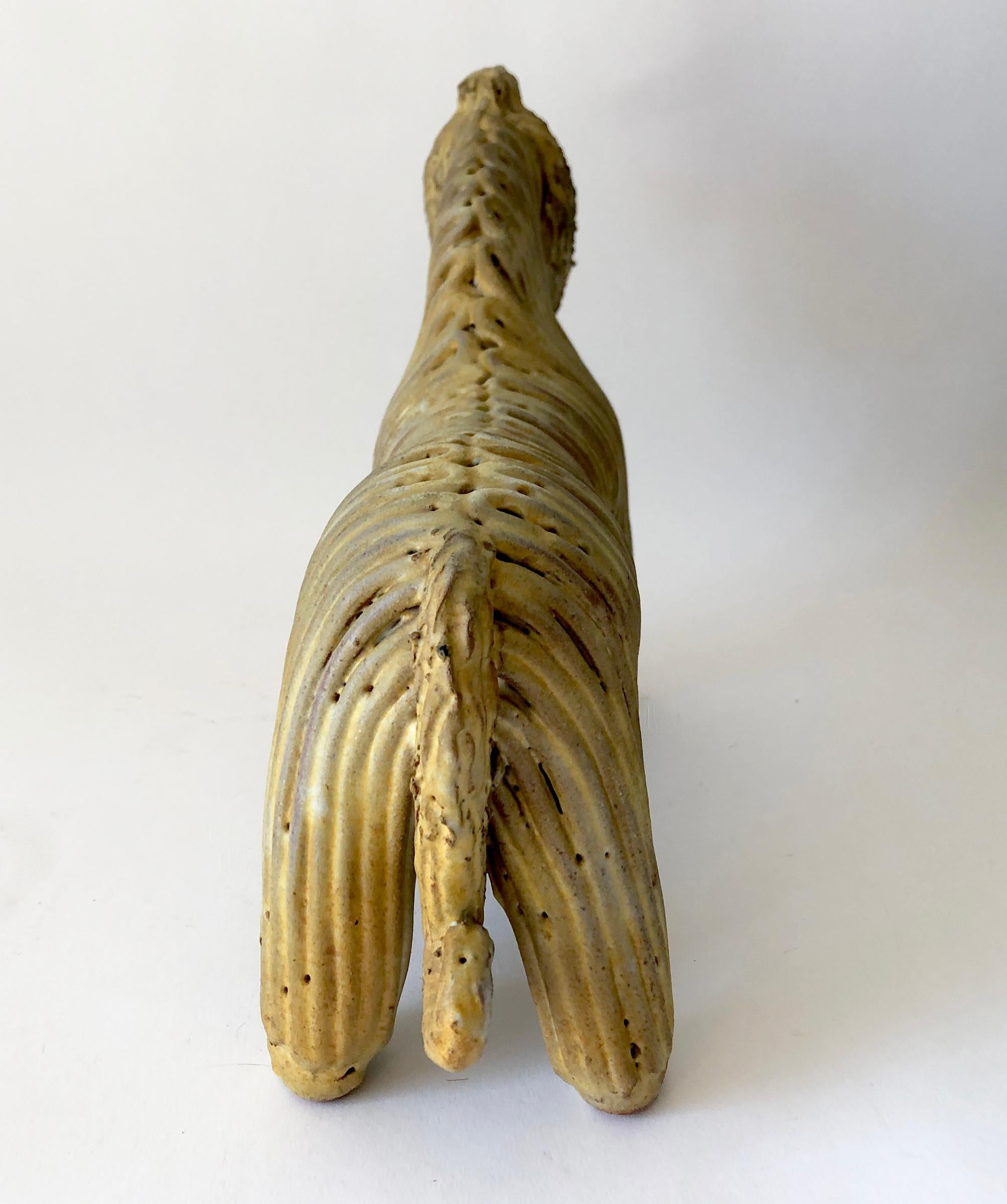 Ceramic Alfraraz Spanish Modernist Afghan Dog Sculpture 2